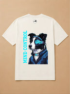 Camisa Oversized Pet Cyberpunk - Border Collie