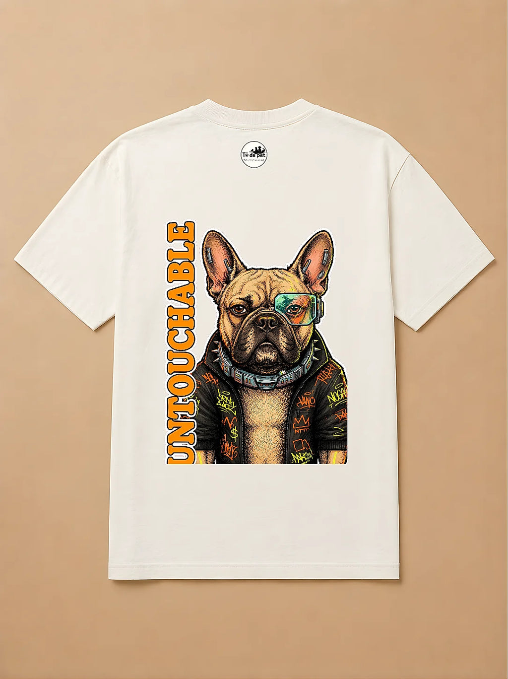 Camisa Oversized Pet Cyberpunk - Bulldog Francês