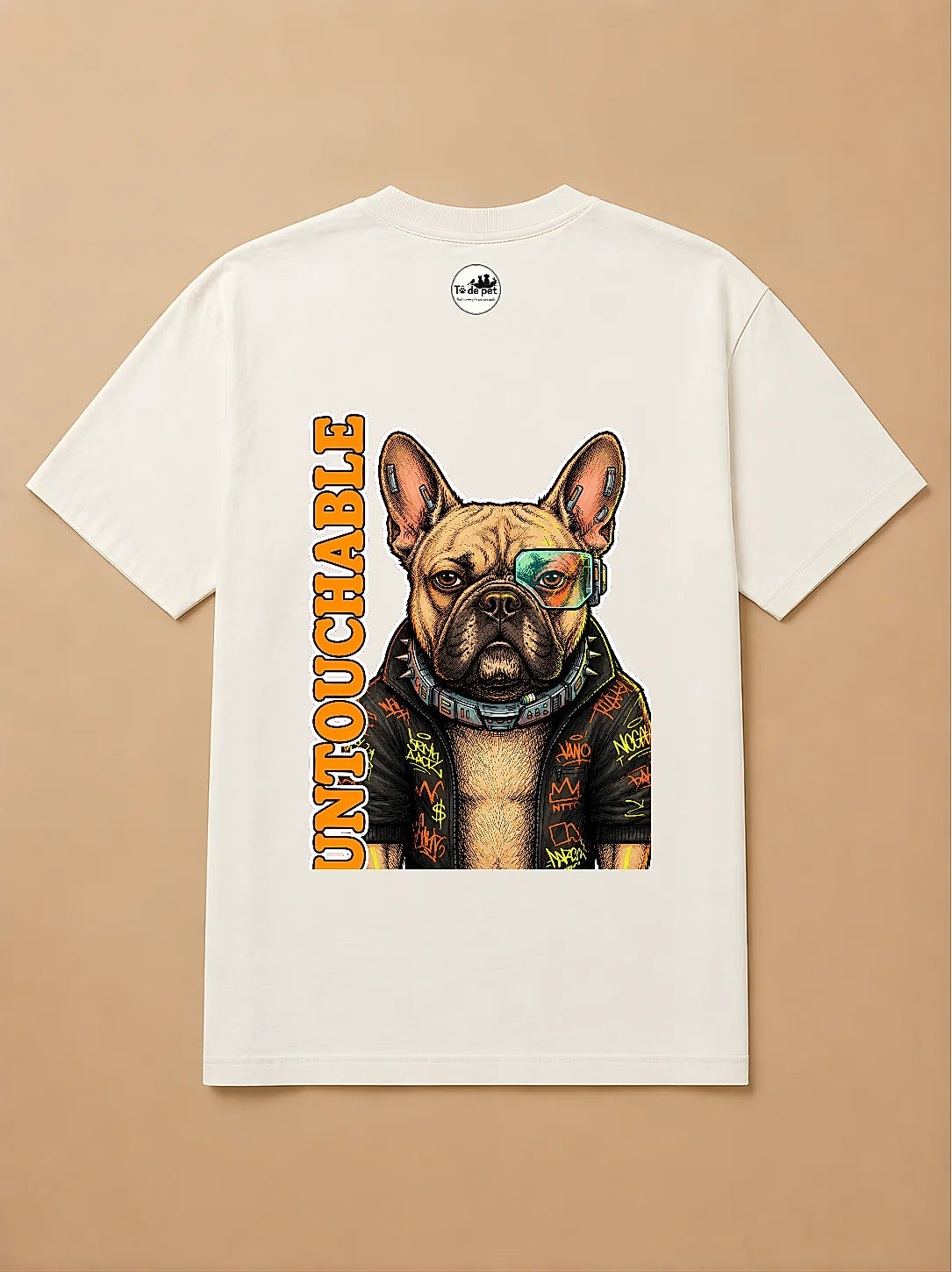 Camisa Oversized Pet Cyberpunk - Bulldog Francês