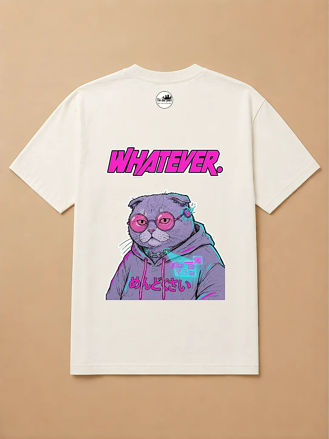 Camisa Oversized Pet Cyberpunk - Gato Escocês