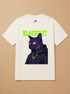 Camisa Oversized Pet Cyberpunk - Gato Preto