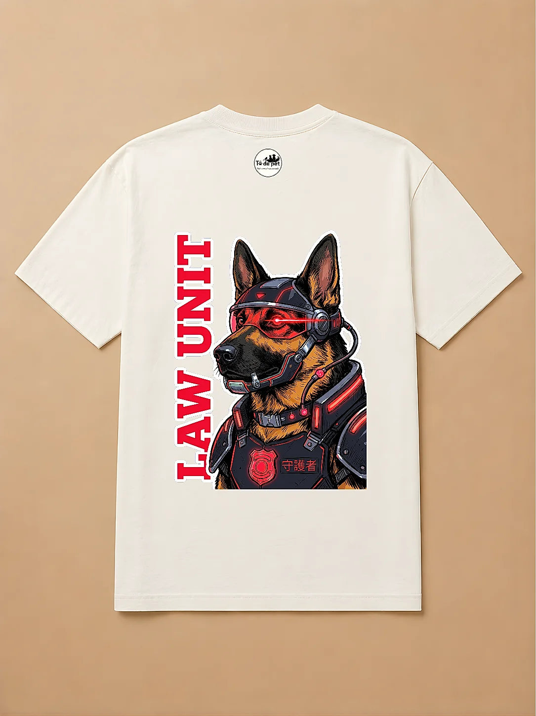 Camisa Oversized Pet Cyberpunk - Pastor Alemão