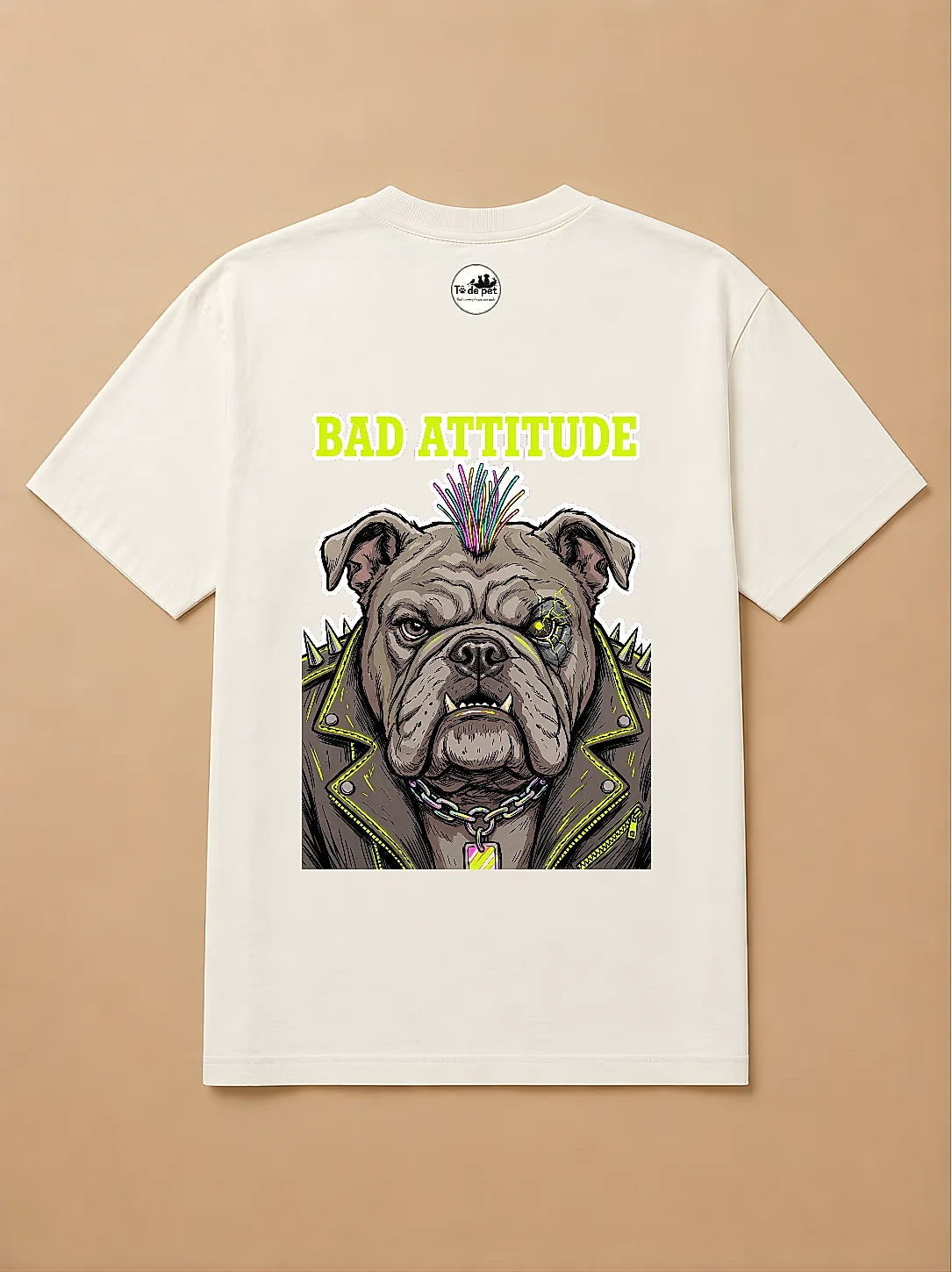 Camisa Oversized Pet Cyberpunk - Bulldog Inglês