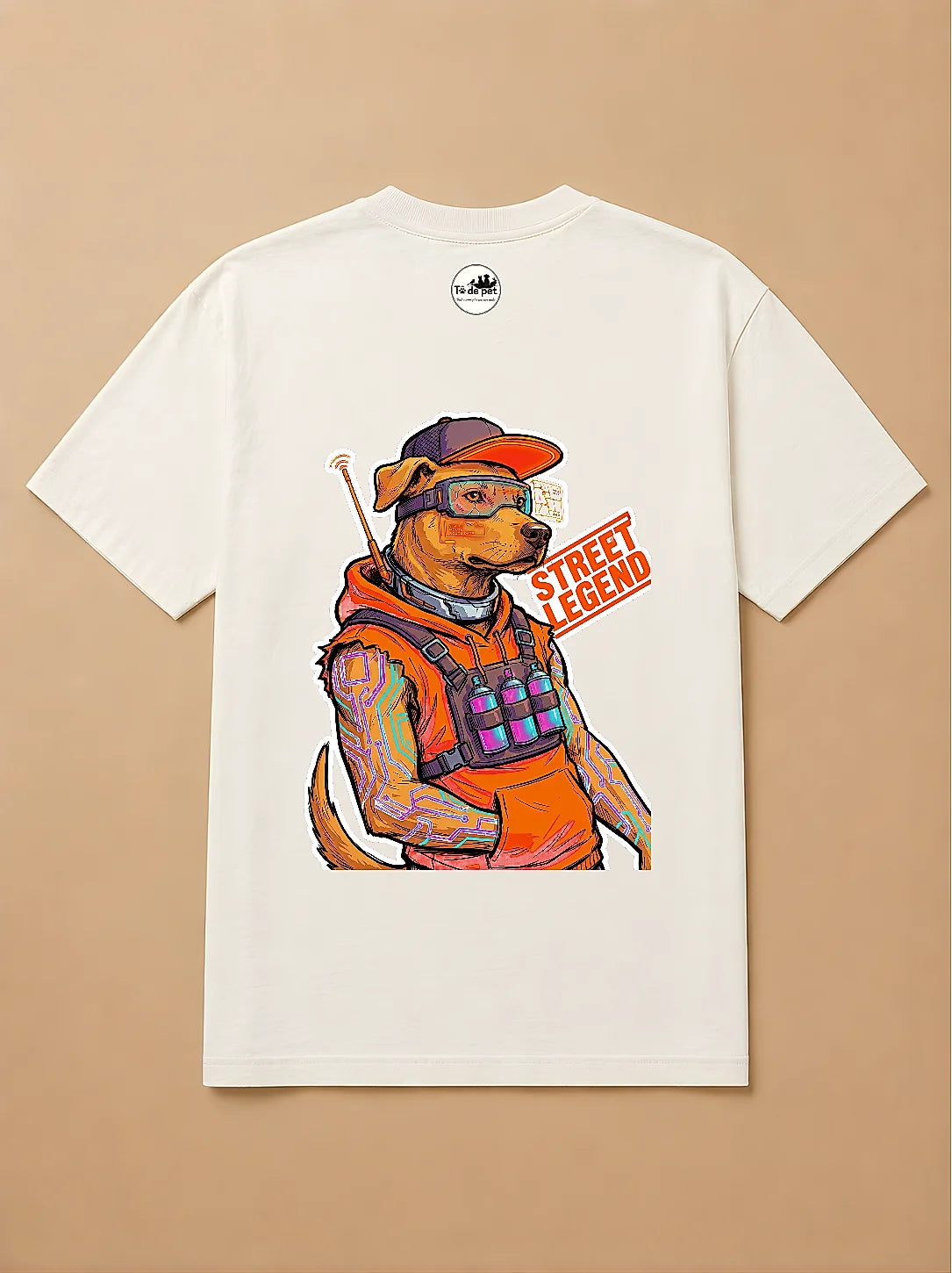 Camisa Oversized Pet Cyberpunk - Caramelo