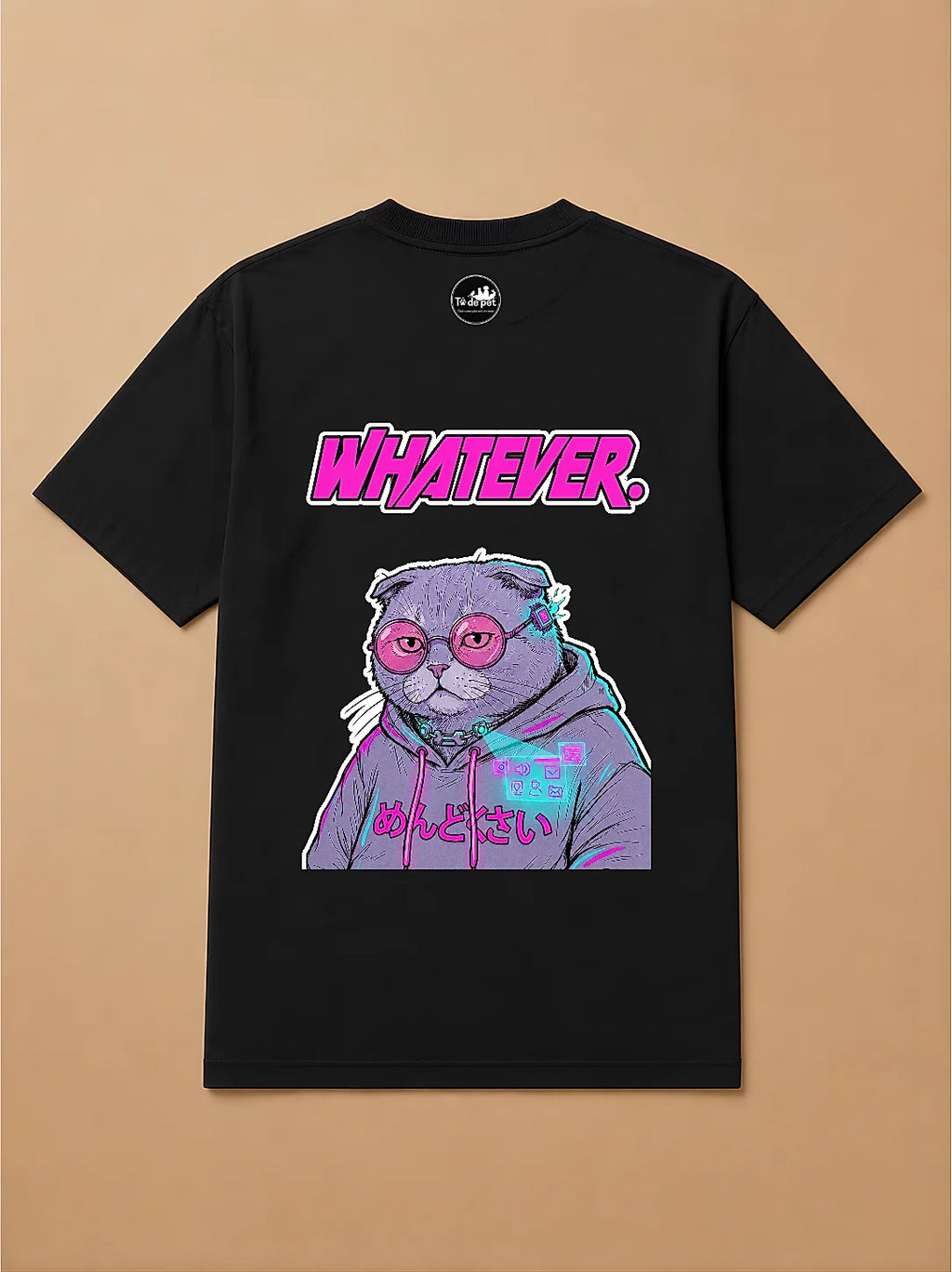 Camisa Oversized Pet Cyberpunk - Gato Escocês