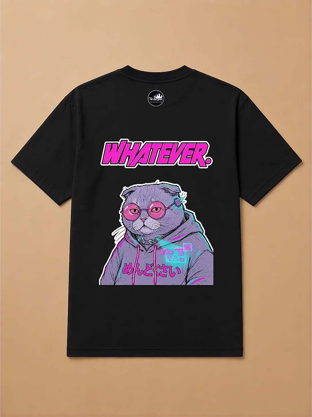 Camisa Oversized Pet Cyberpunk - Gato Escocês
