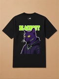 Camisa Oversized Pet Cyberpunk - Gato Preto