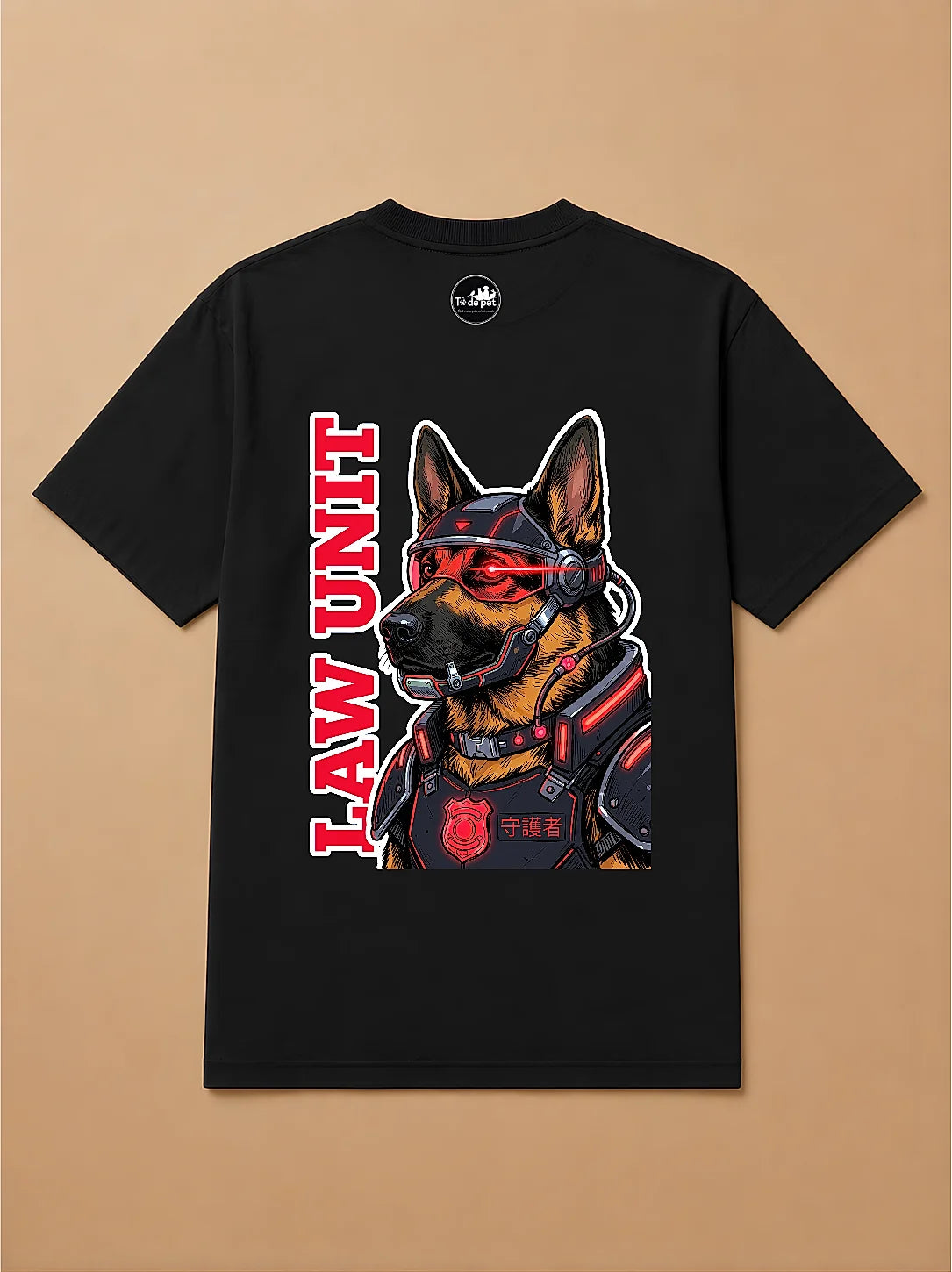 Camisa Oversized Pet Cyberpunk - Pastor Alemão