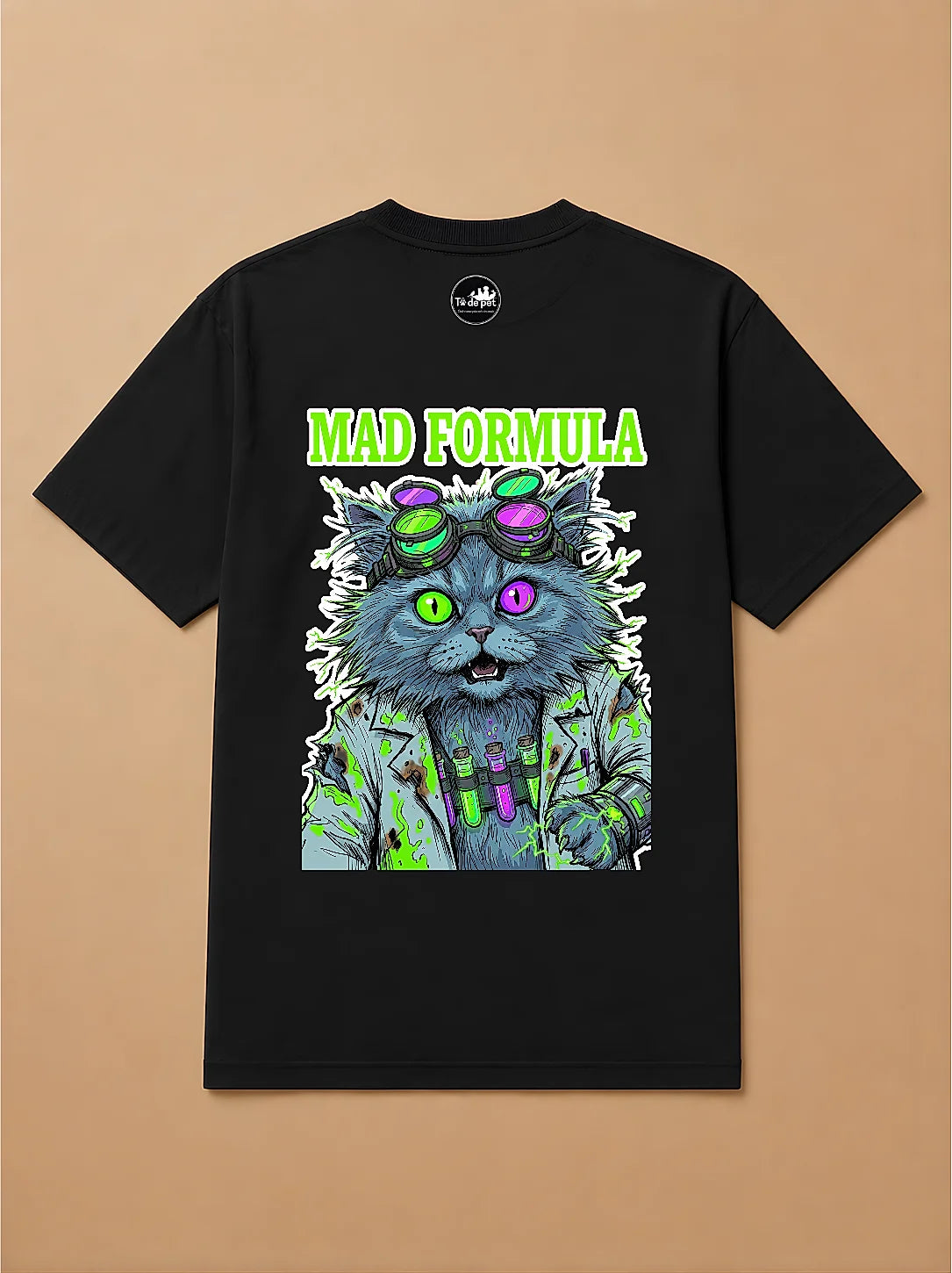 Camisa Oversized Pet Cyberpunk - Gato Persa