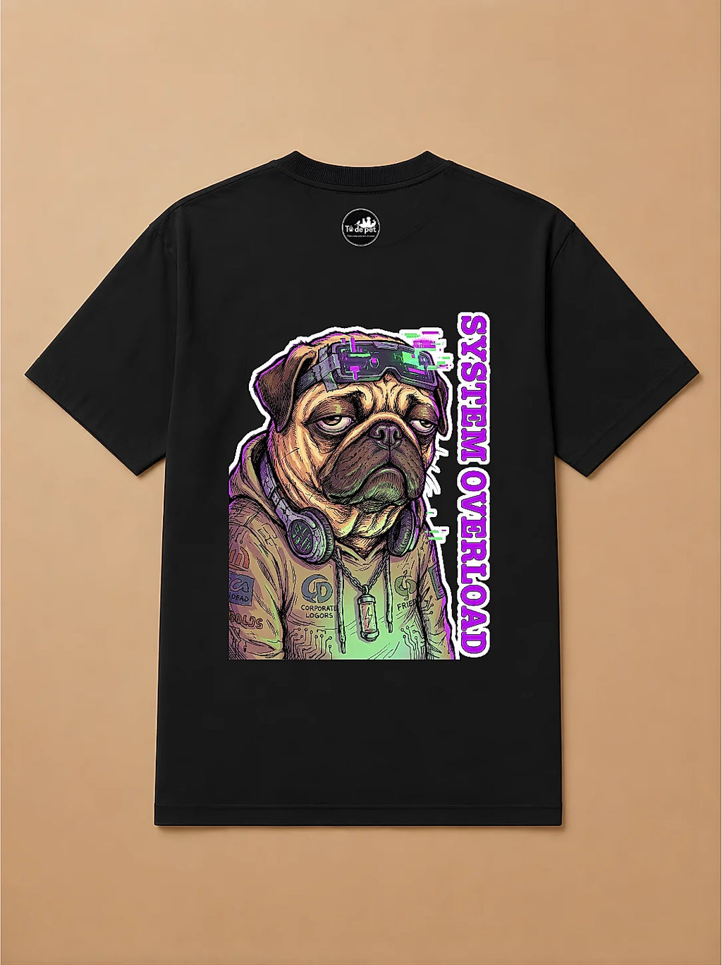 Camisa Oversized Pet Cyberpunk - Pug