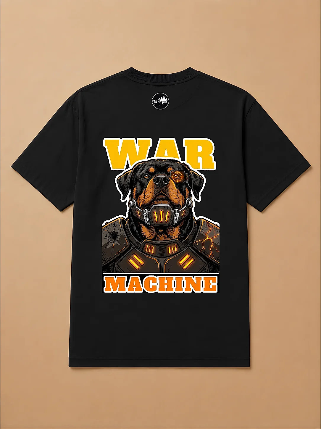 Camisa Oversized Pet Cyberpunk - Rottweiler