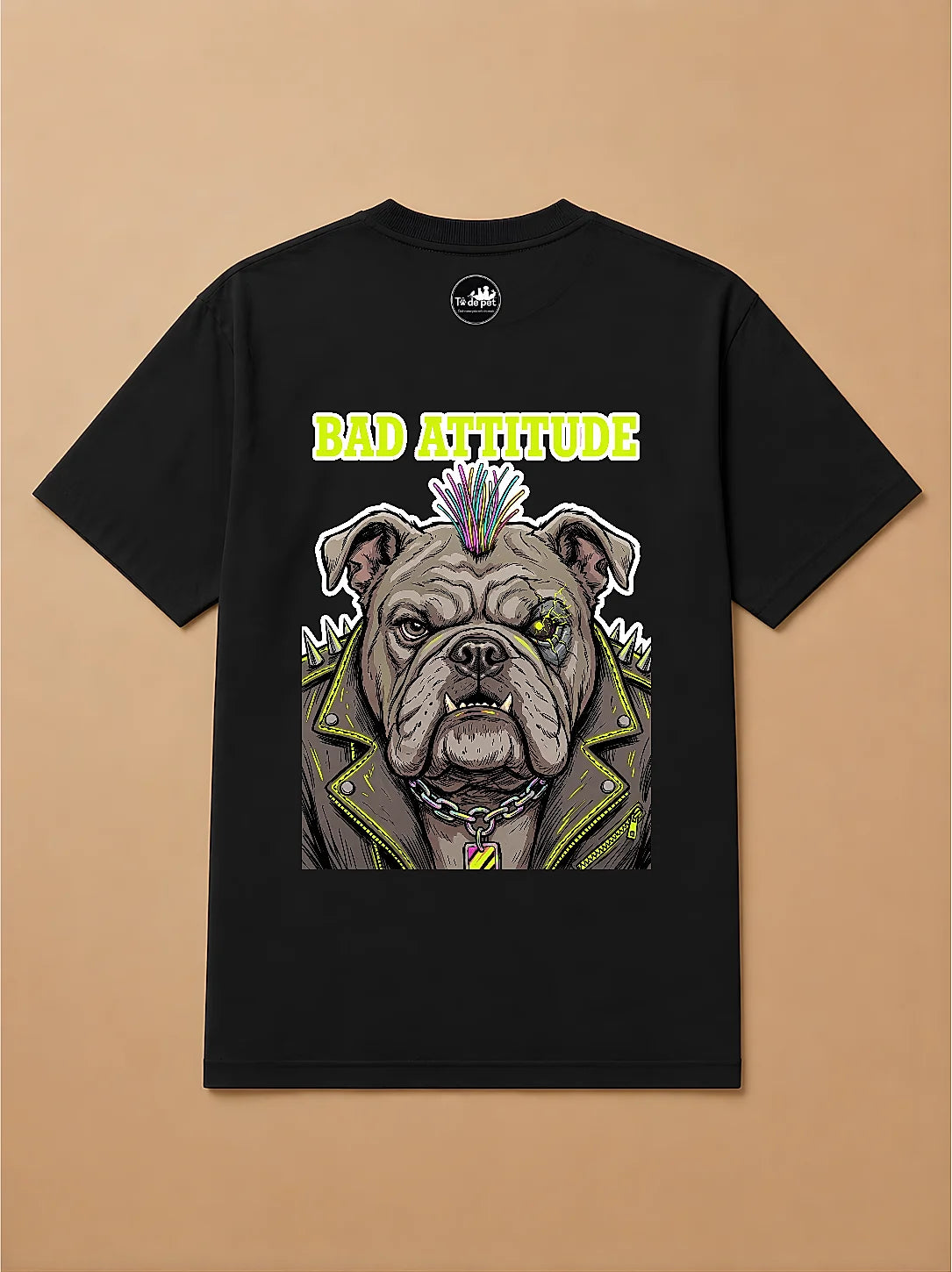 Camisa Oversized Pet Cyberpunk - Bulldog Inglês
