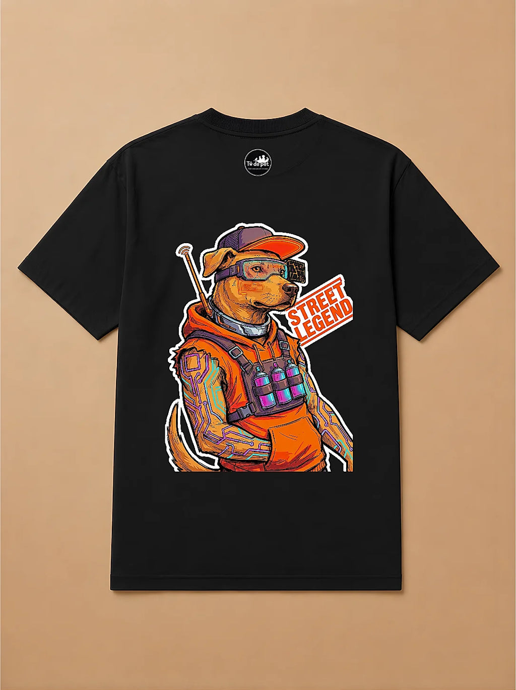 Camisa Oversized Pet Cyberpunk - Caramelo