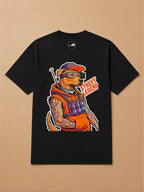 Camisa Oversized Pet Cyberpunk - Caramelo