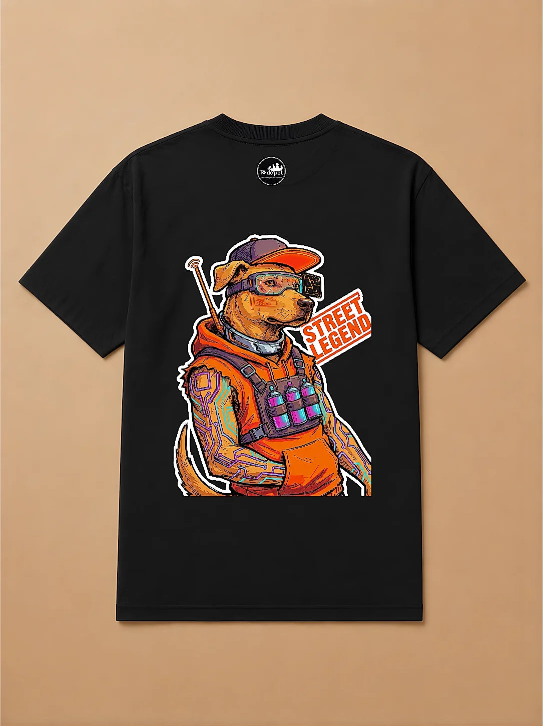 Camisa Oversized Pet Cyberpunk - Caramelo