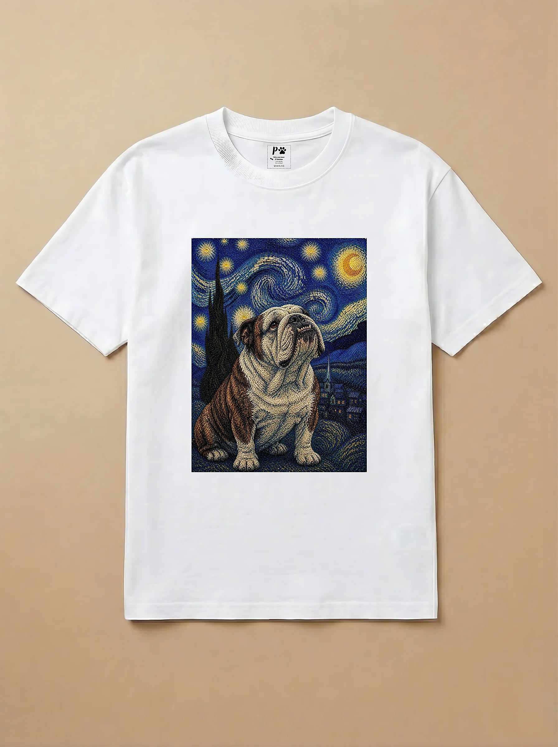 Camisa Noite Estrelada - Bulldog Inglês