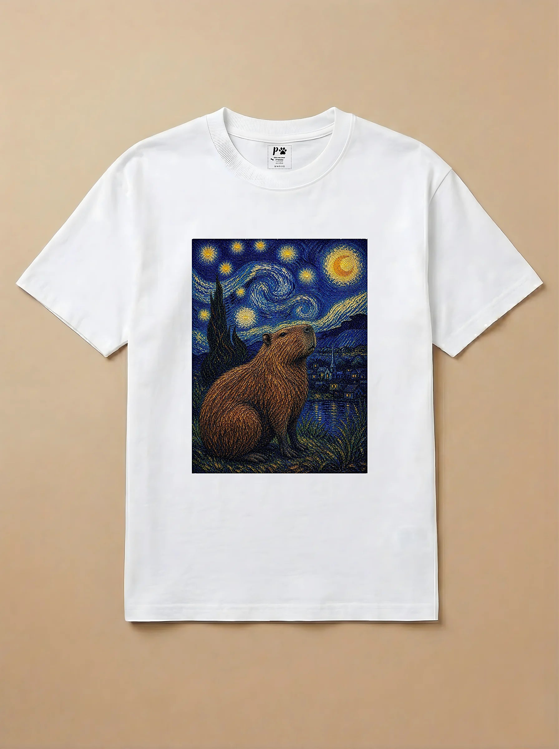 Camisa Noite Estrelada - Capivara