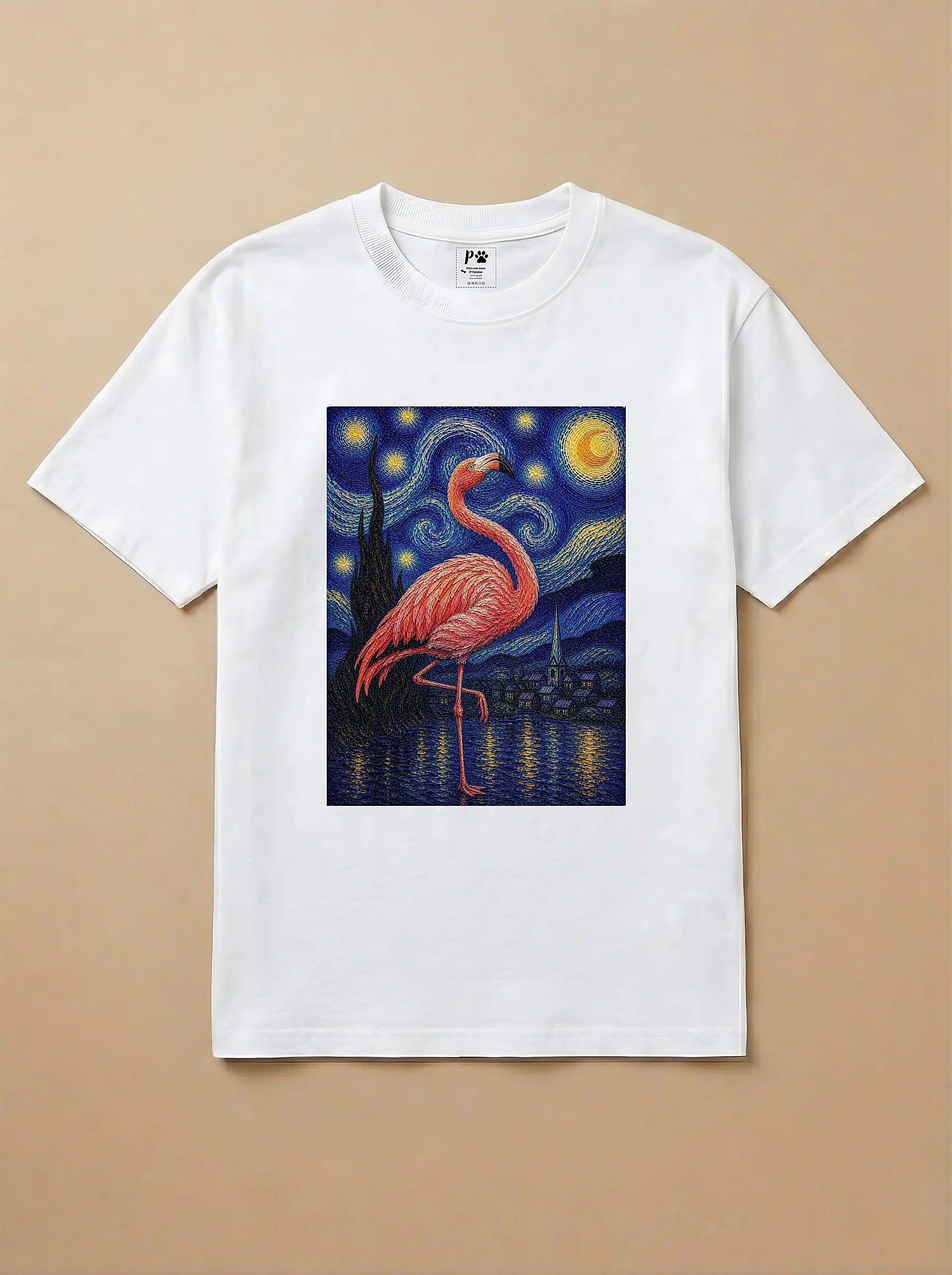 Camisa Noite Estrelada - Flamingo