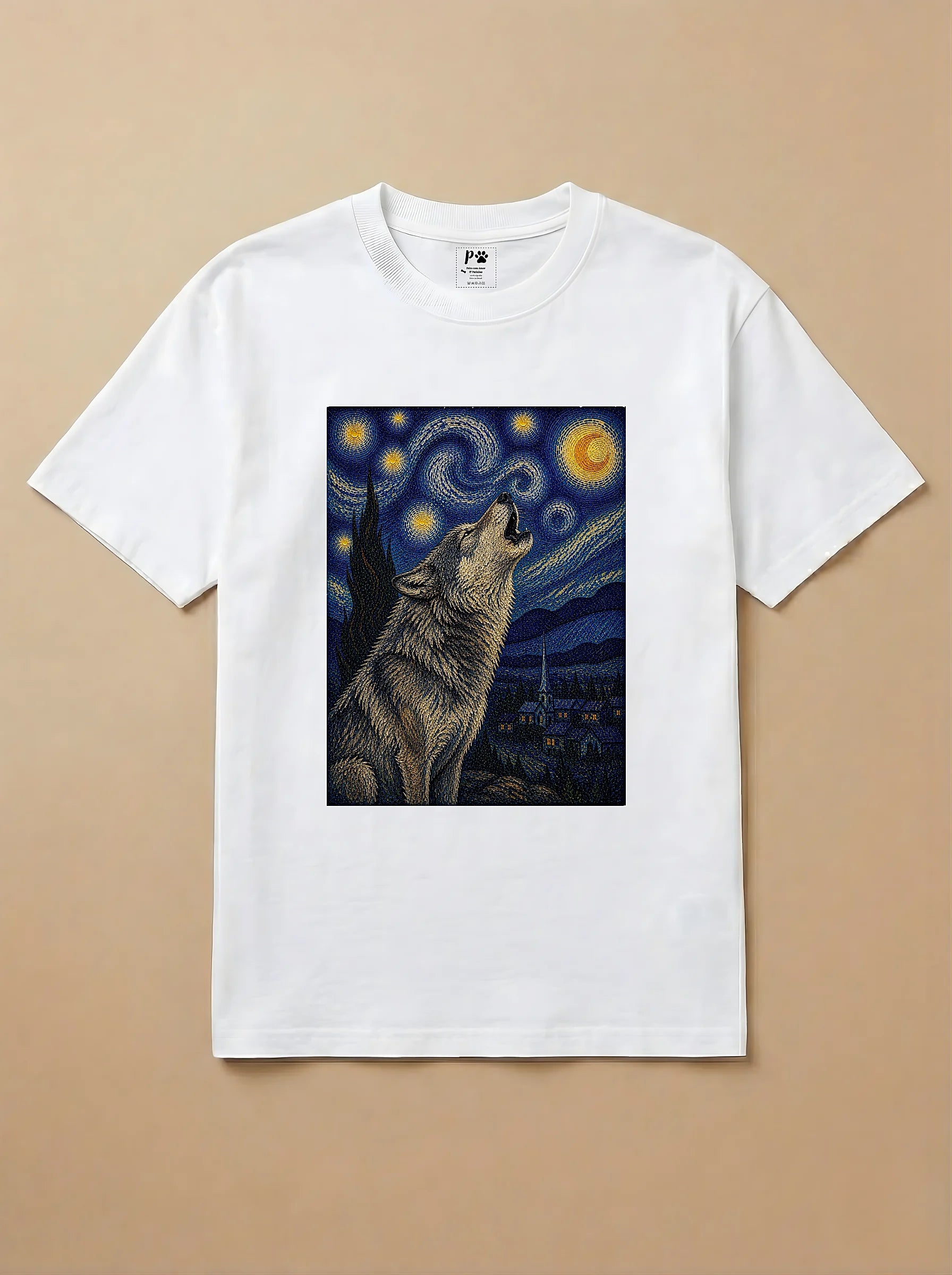 Camisa Noite Estrelada - Lobo