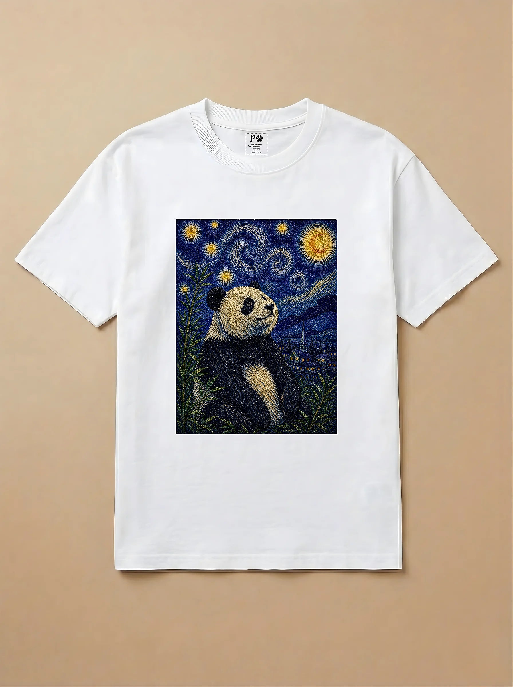 Camisa Noite Estrelada - Panda