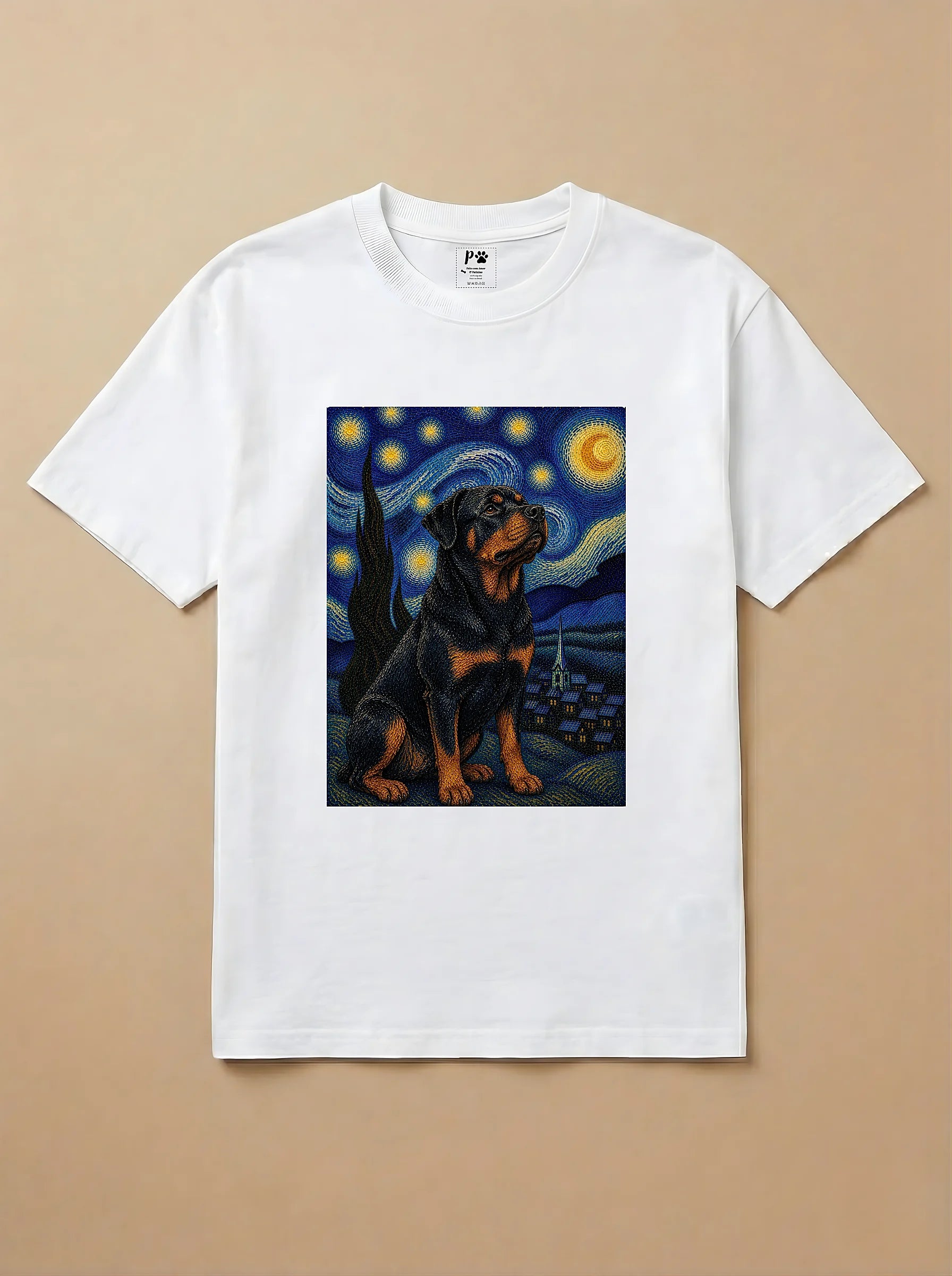 Camisa Noite Estrelada - Rottweiler