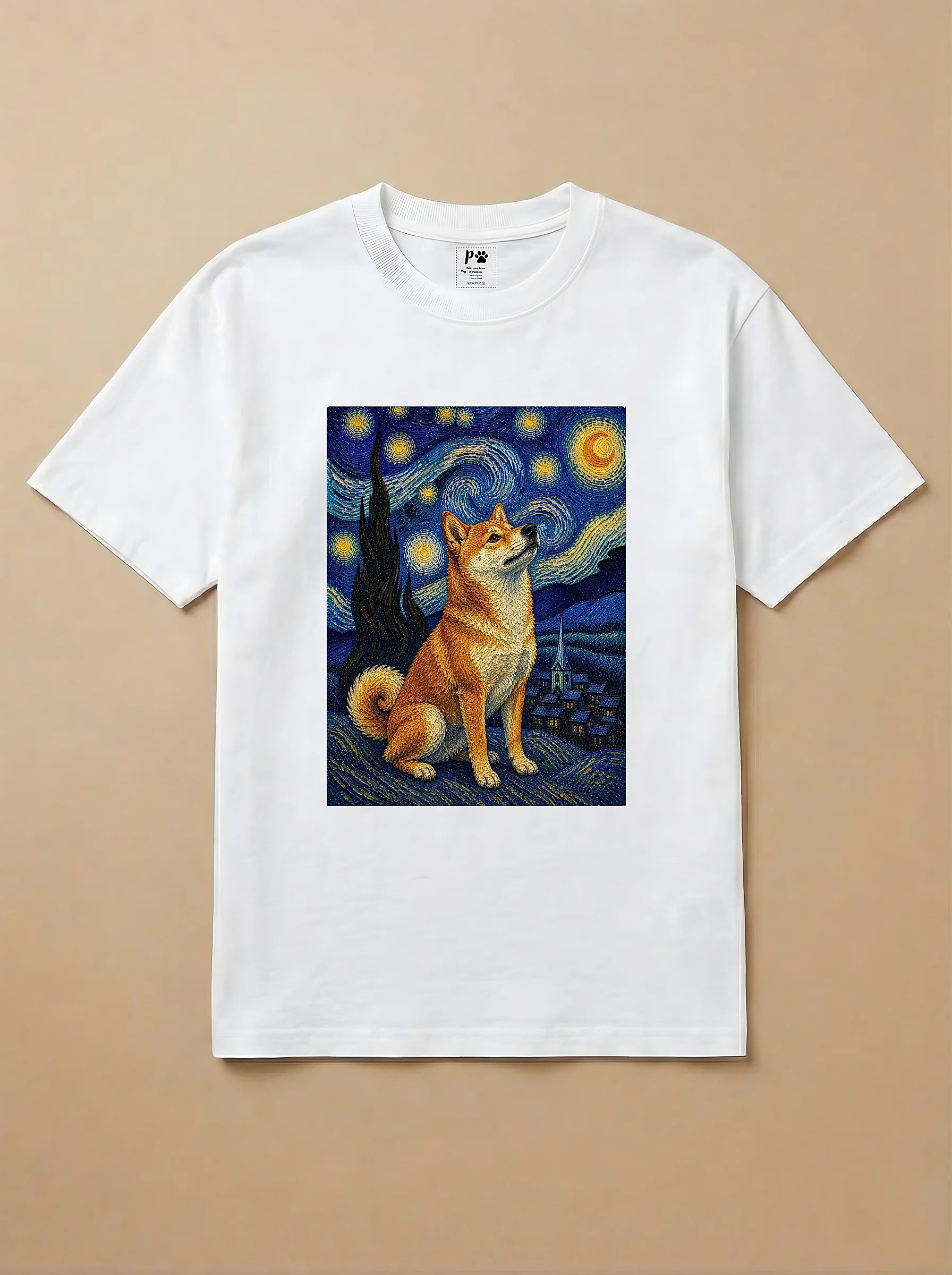 Camisa Noite Estrelada - Shiba Inu