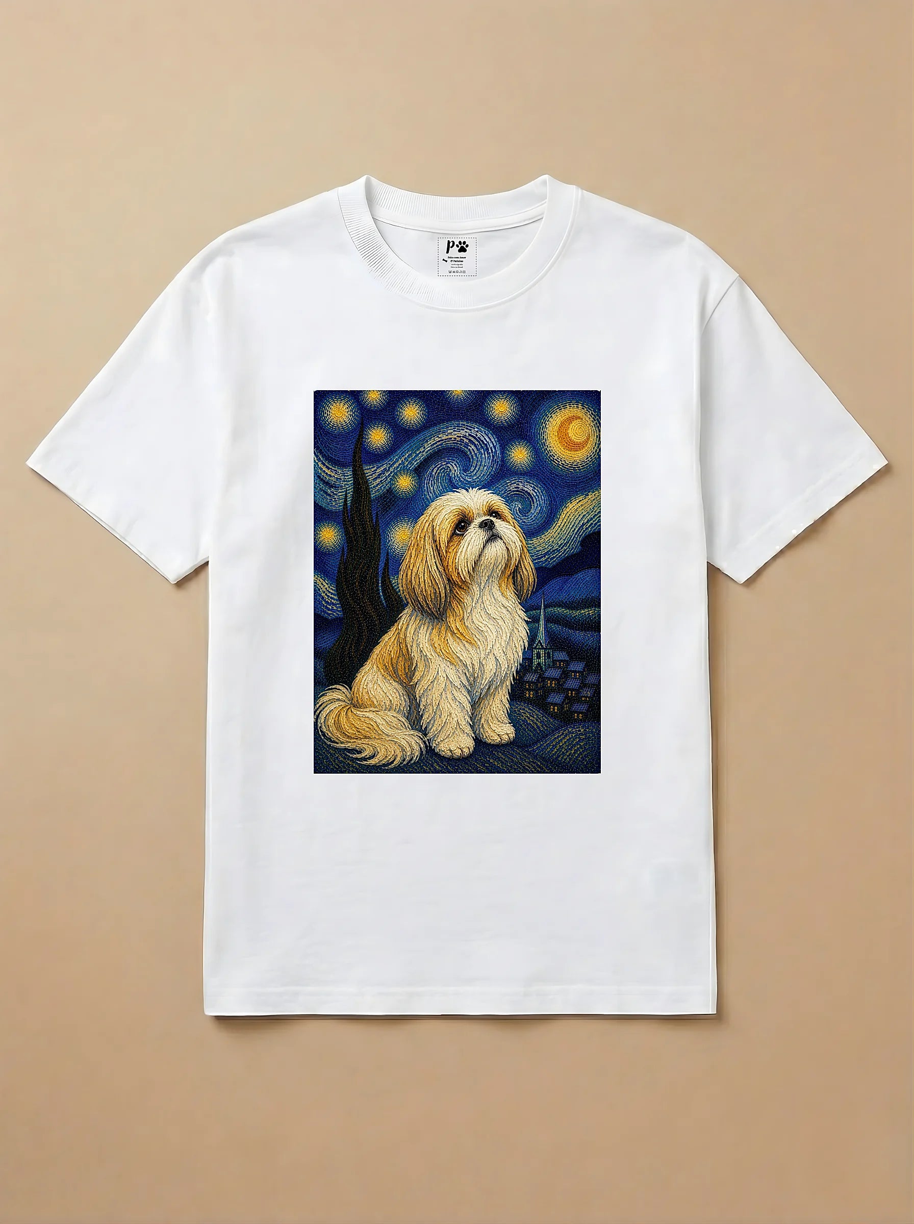 Camisa Noite Estrelada - Shih Tzu