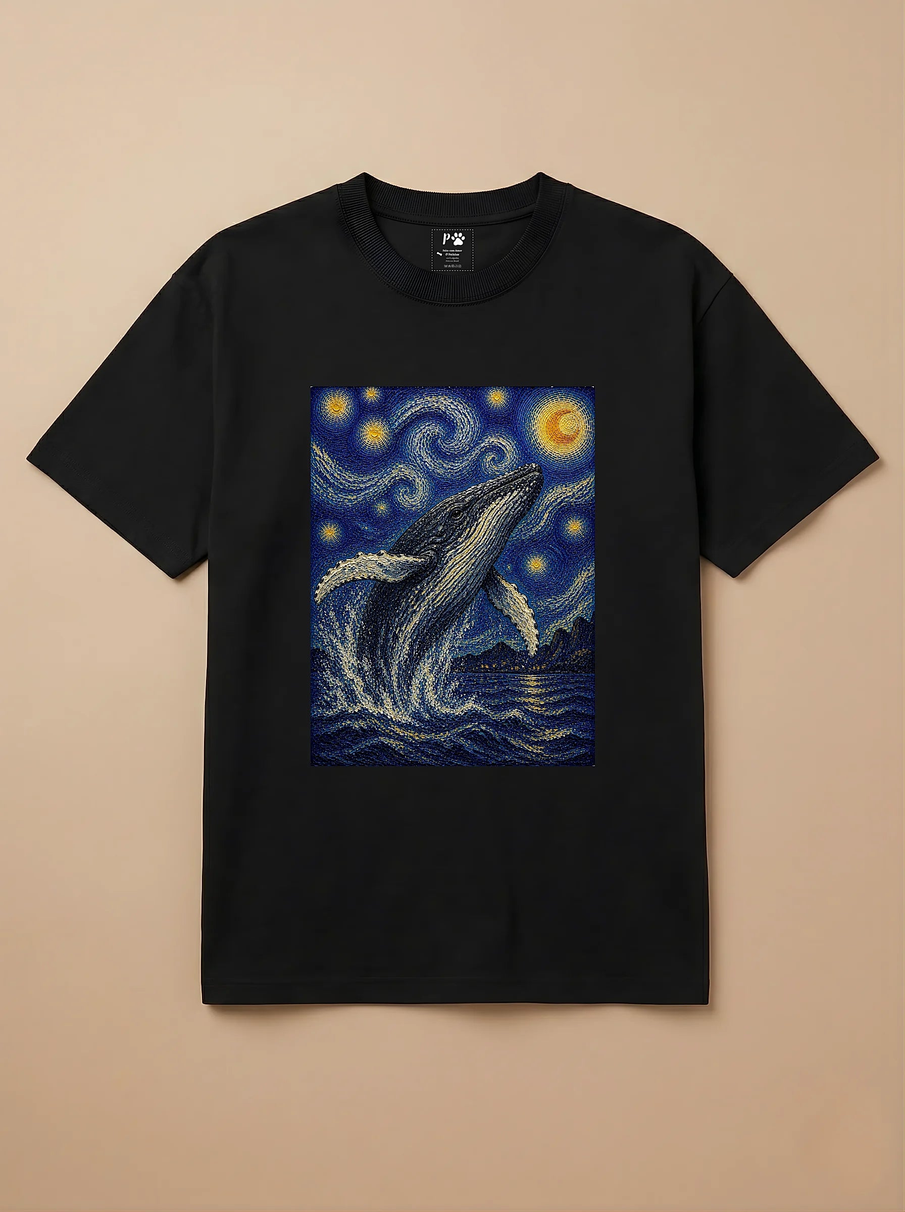Camisa Noite Estrelada - Baleia