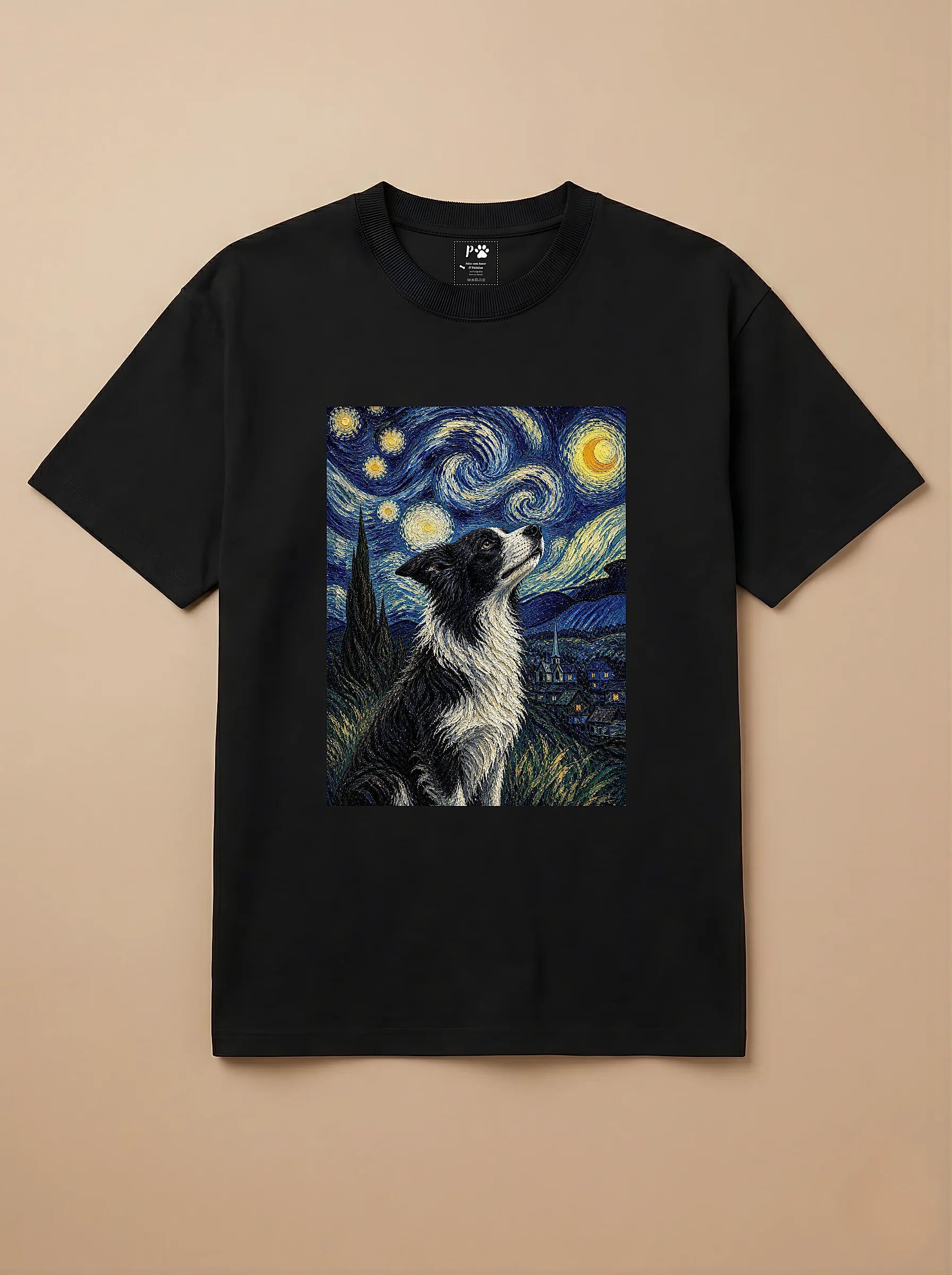 Camisa Noite Estrelada - Border Collie