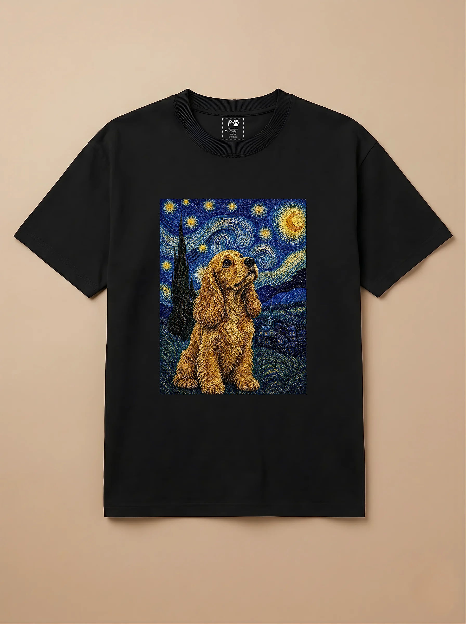 Camisa Noite Estrelada - Cocker Spaniel