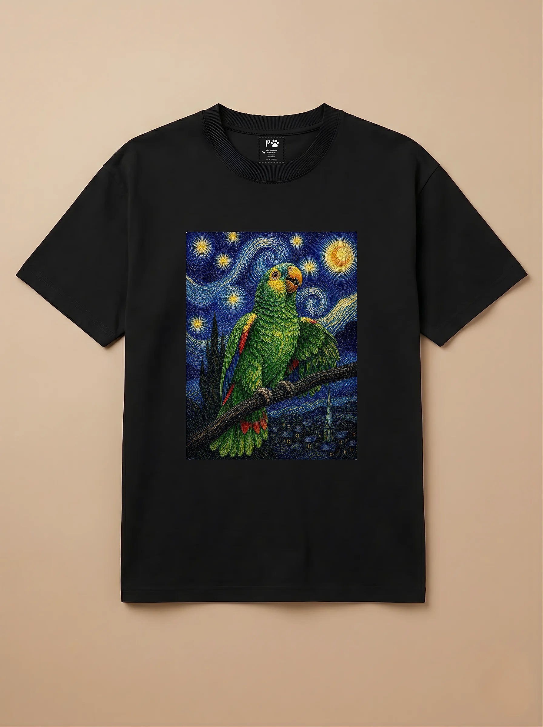 Camisa Noite Estrelada - Papagaio