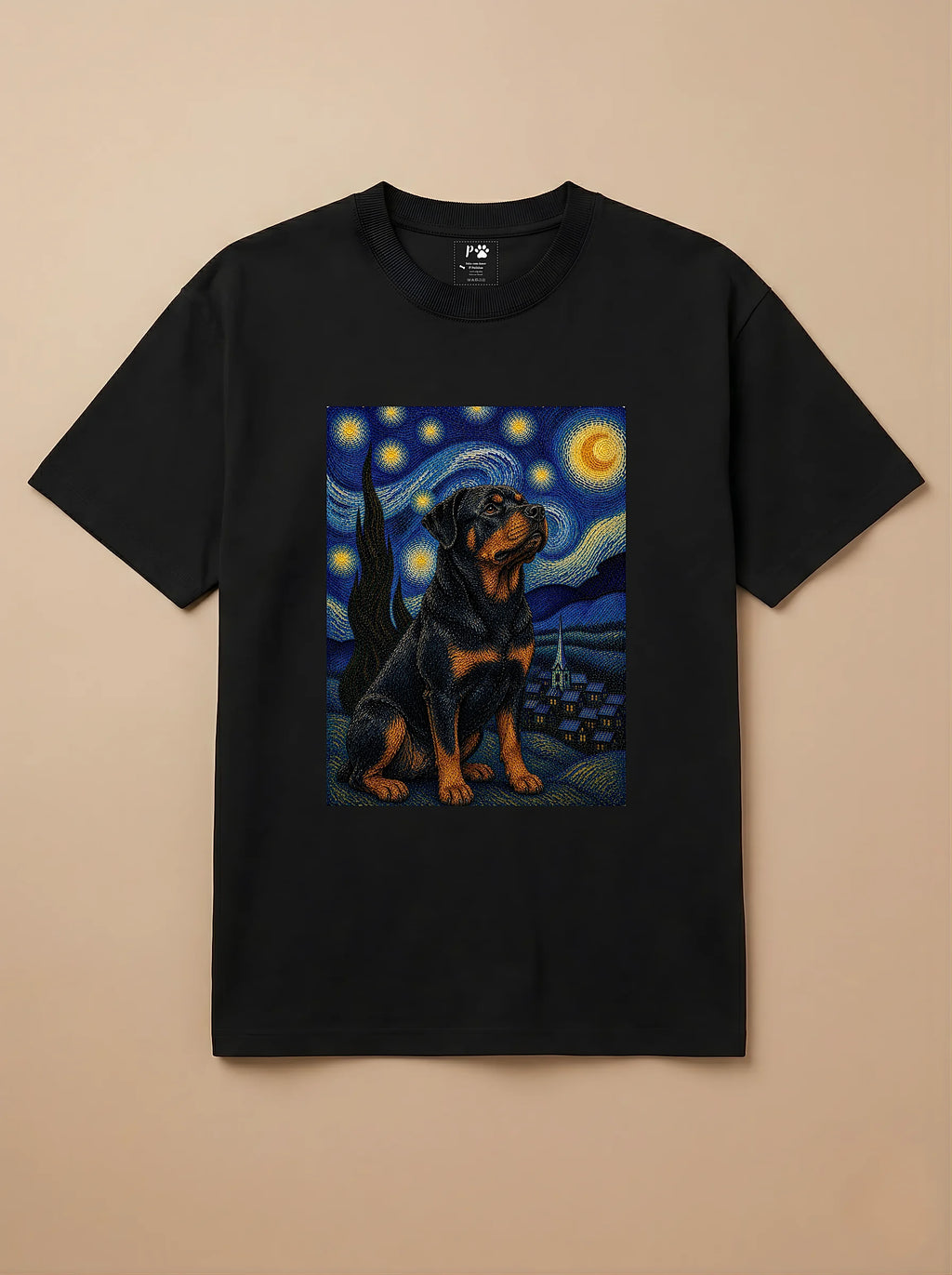 Camisa Noite Estrelada - Rottweiler