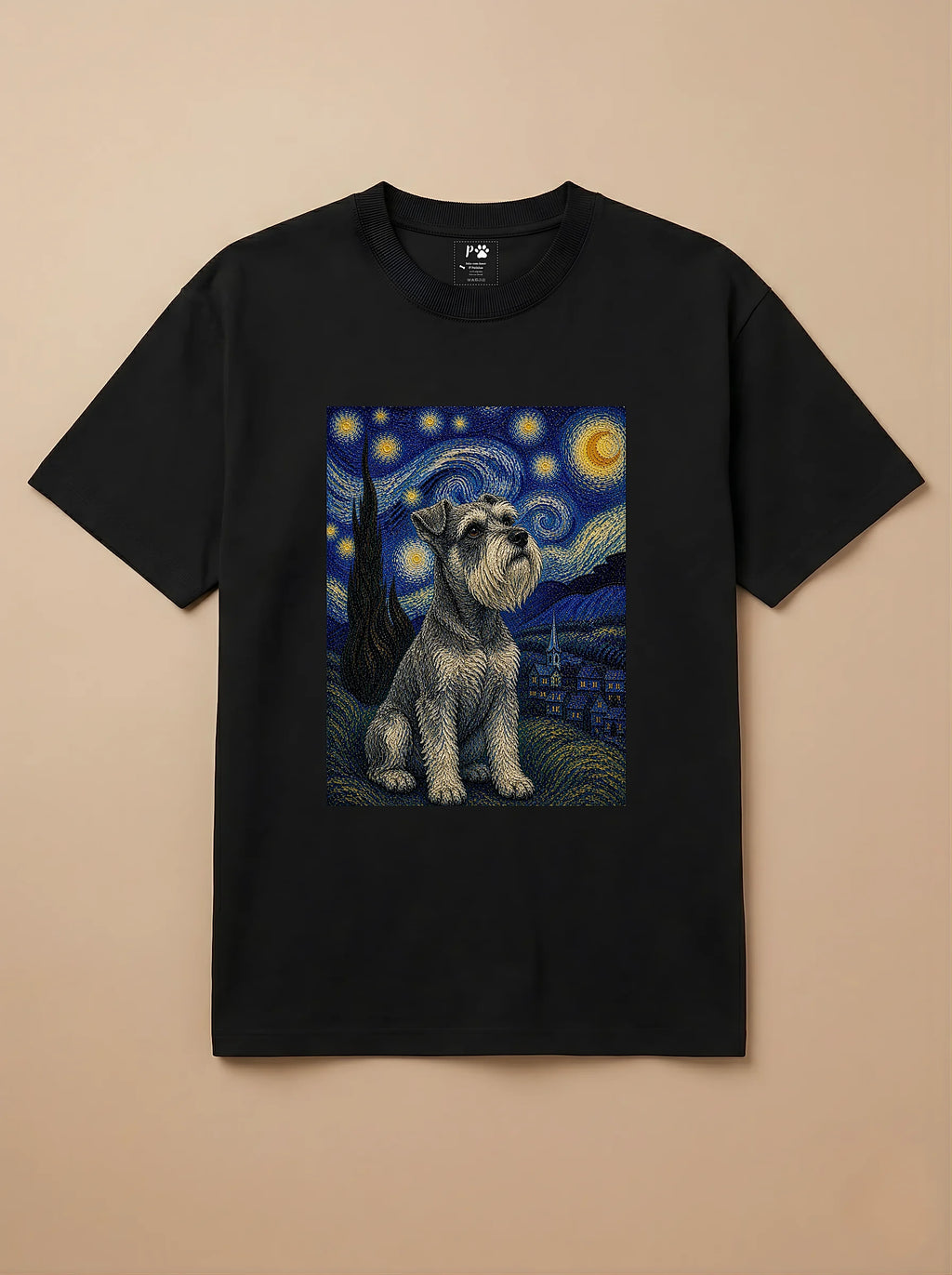 Camisa Noite Estrelada - Schnauzer