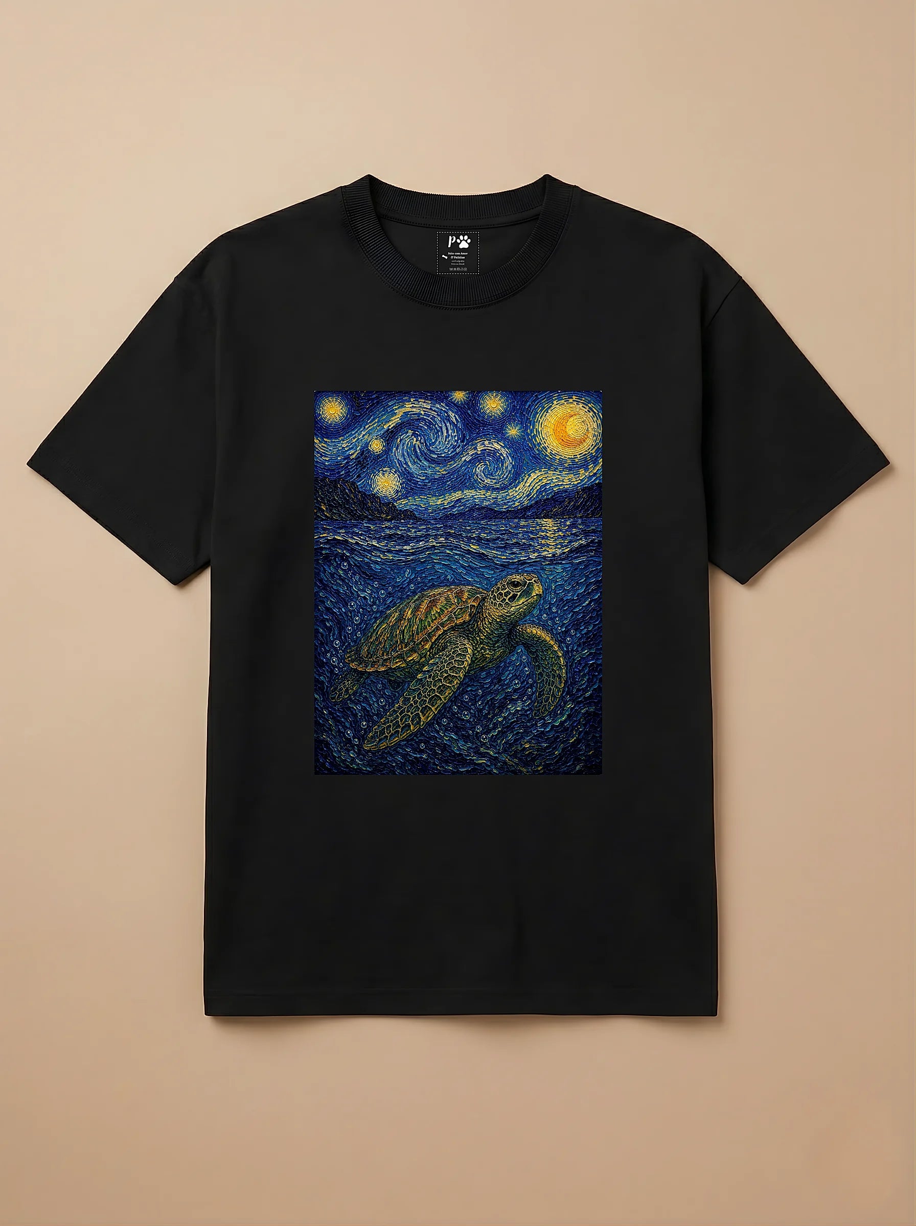 Camisa Noite Estrelada - Tartaruga