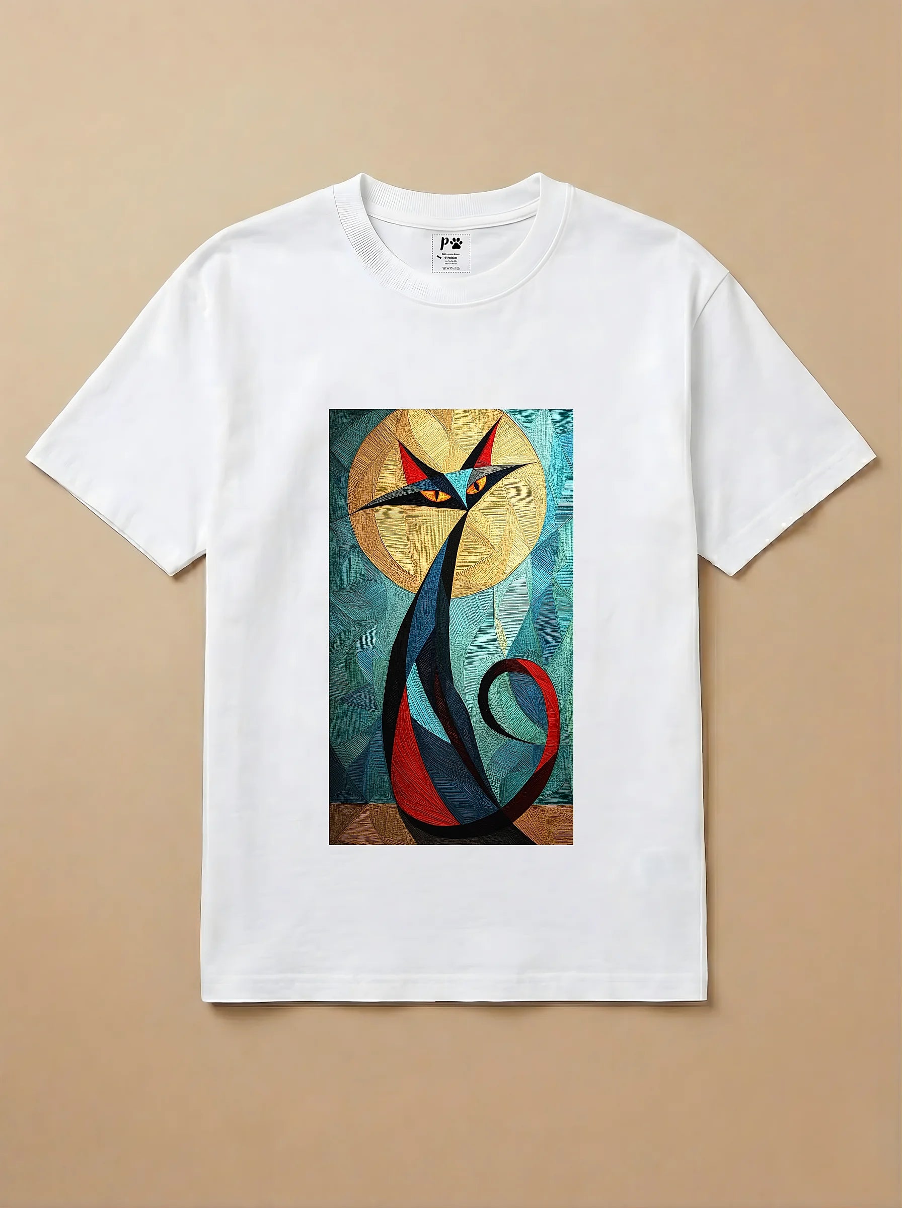 Camisa Cubismo - Gato Preto