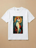 Camisa Cubismo - Gato Tricolor