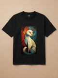 Camisa Cubismo - Gato Branco
