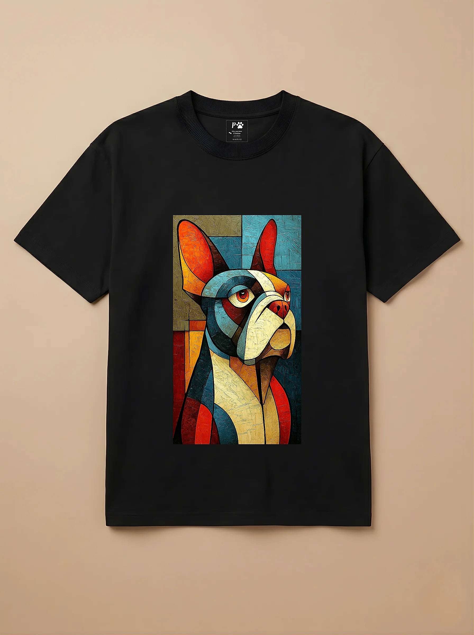 Camisa Cubismo - Bulldog Francês