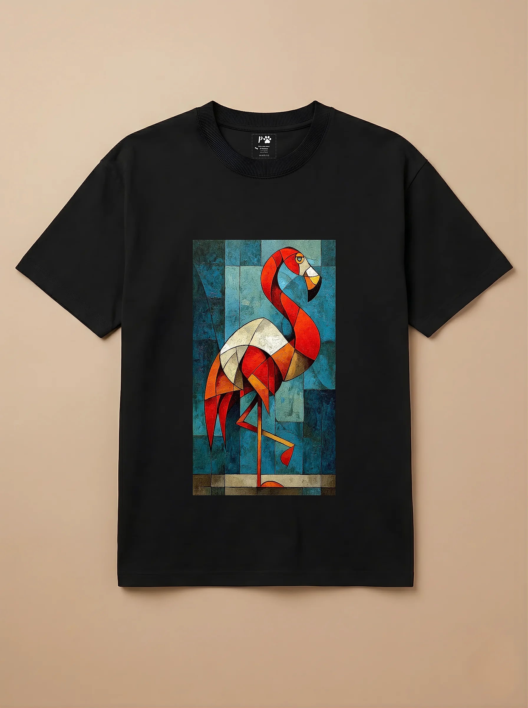 Camisa Cubismo - Flamingo