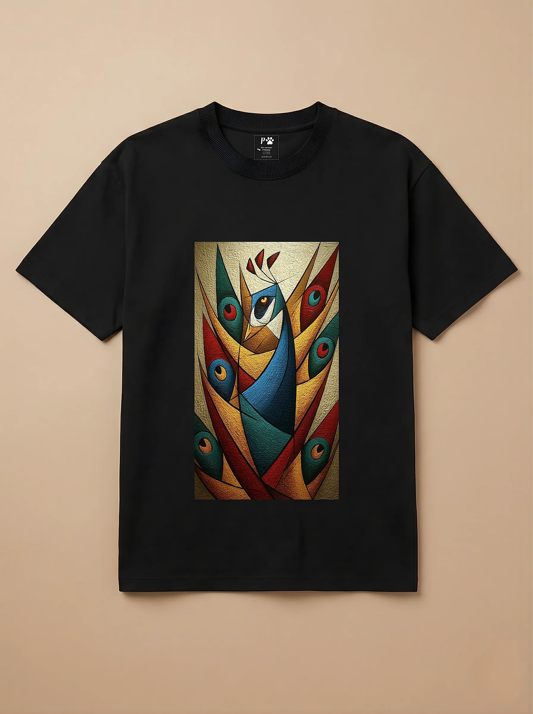 Camisa Cubismo - Pavão
