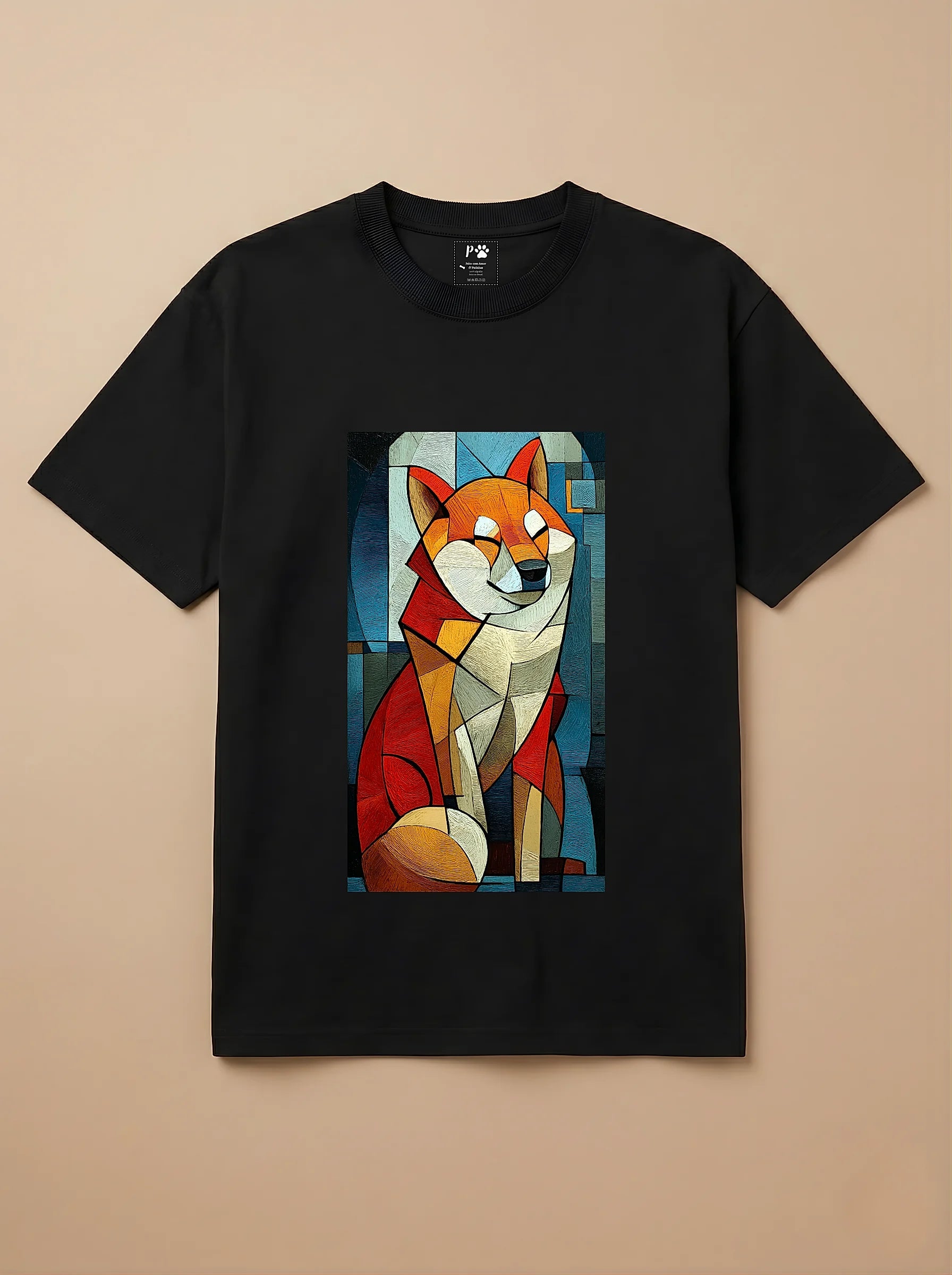 Camisa Cubismo - Shiba Inu