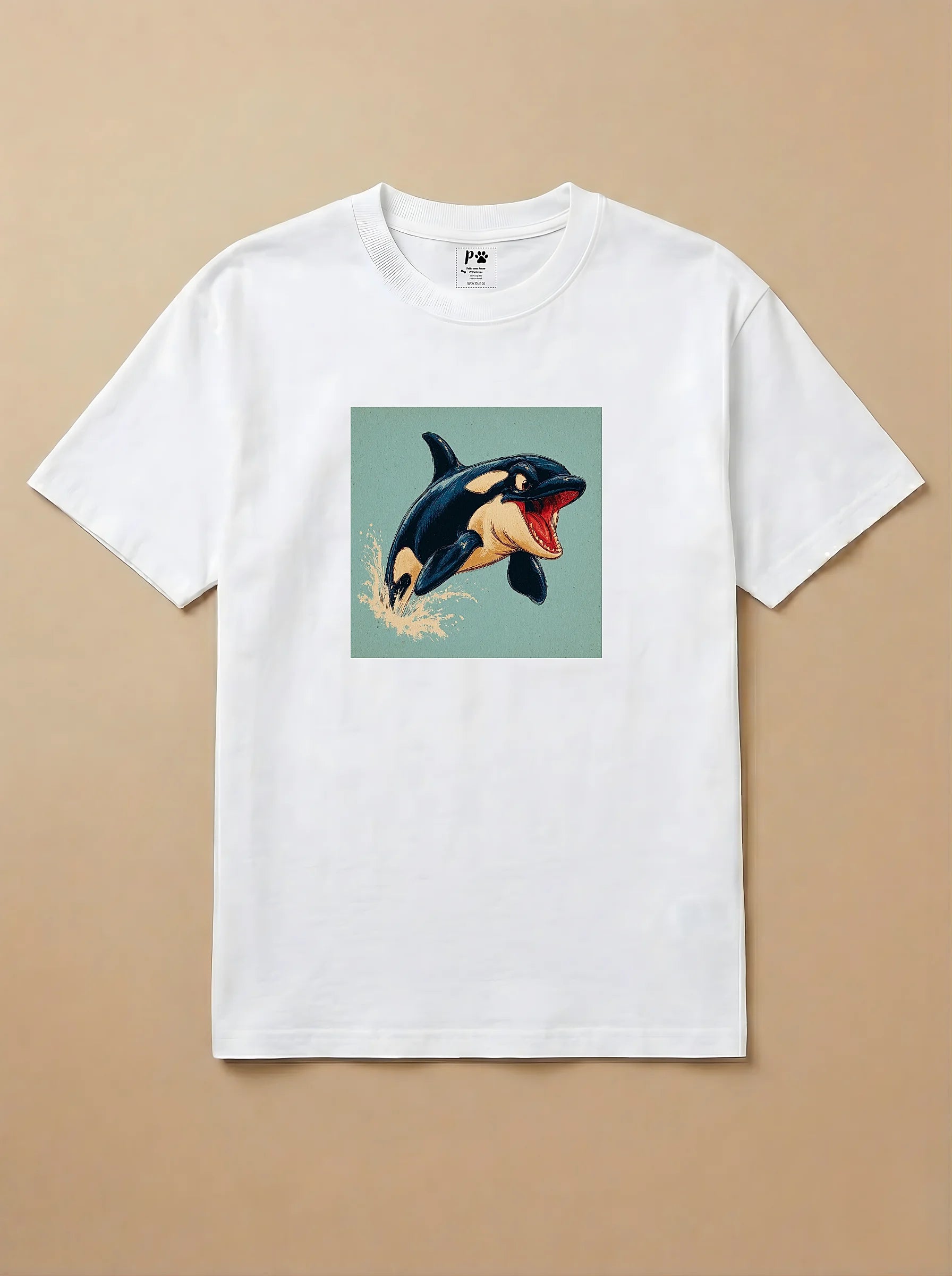 Camisa Desenho Clássico - Baleia Orca