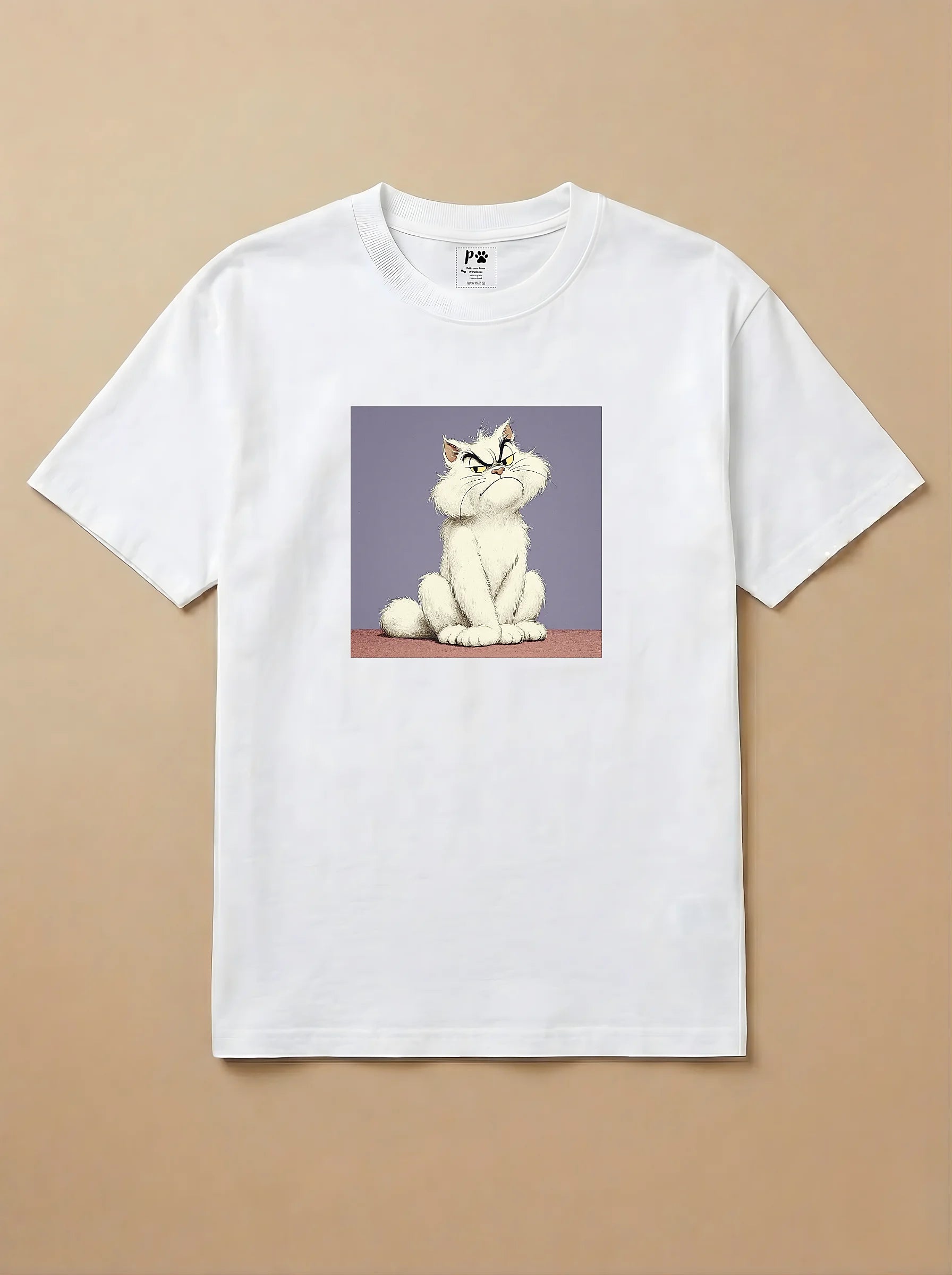 Camisa Desenho Clássico - Gato Persa