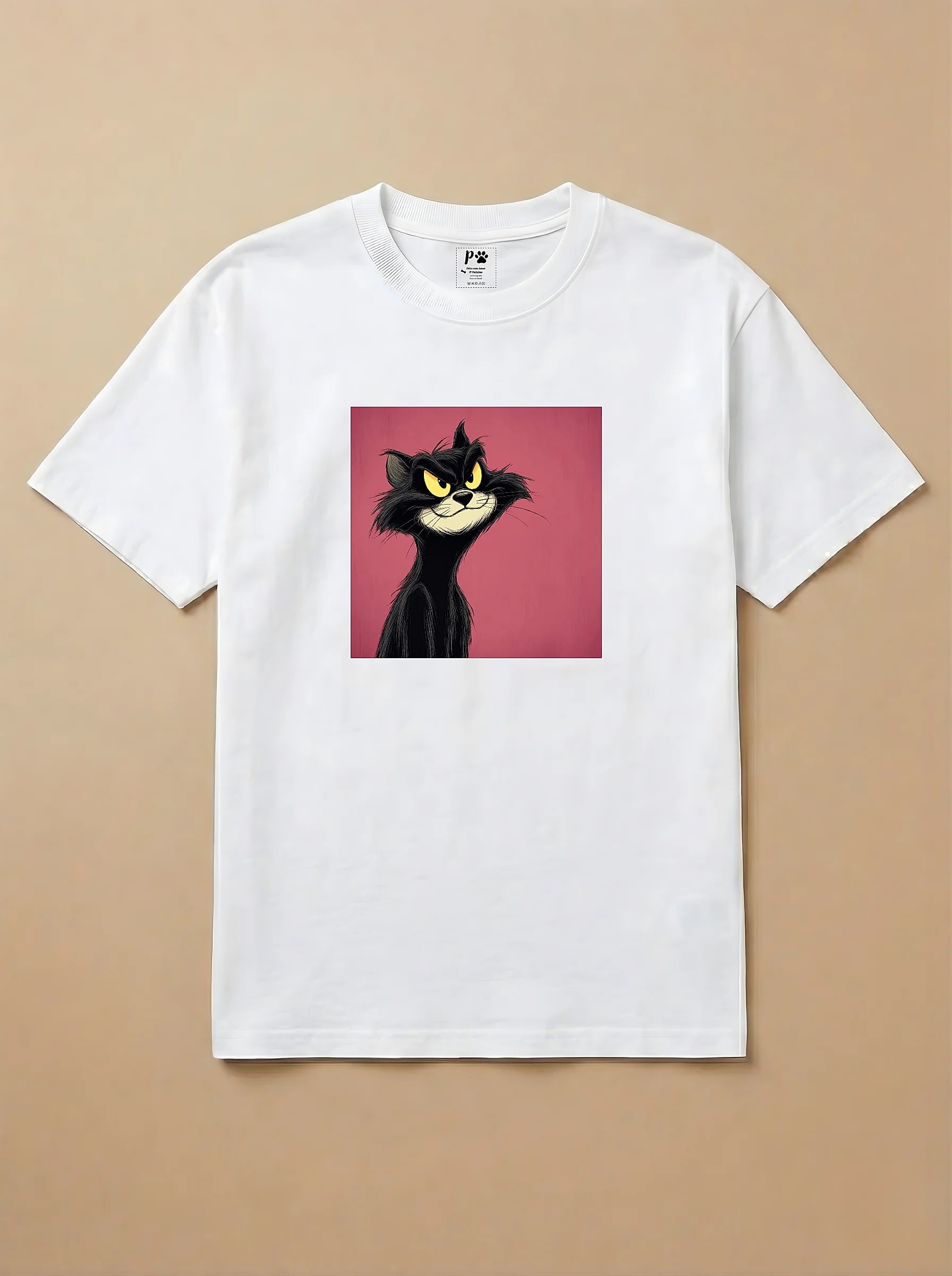 Camisa Desenho Clássico - Gato Preto