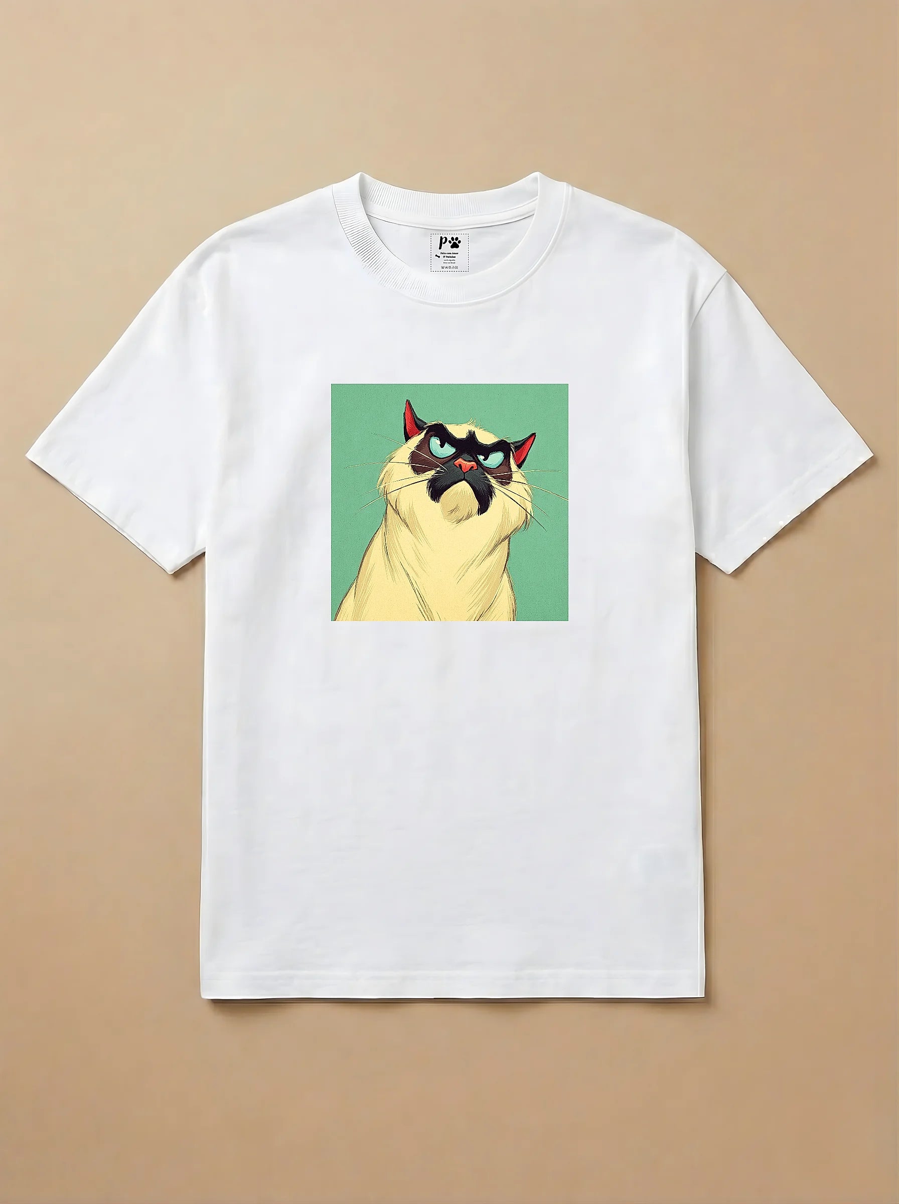 Camisa Desenho Clássico - Gato Siamês