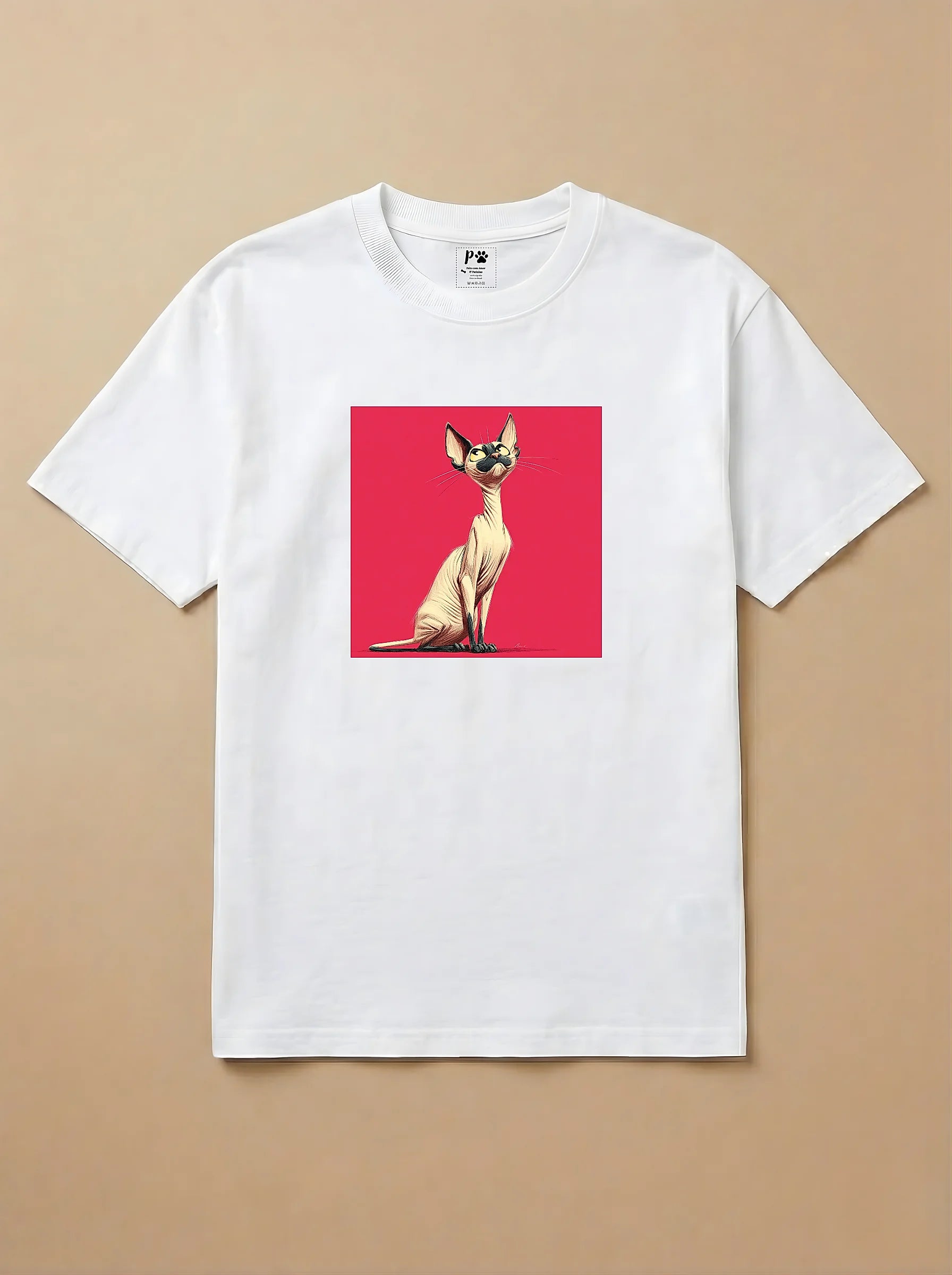 Camisa Desenho Clássico - Gato Sphynx