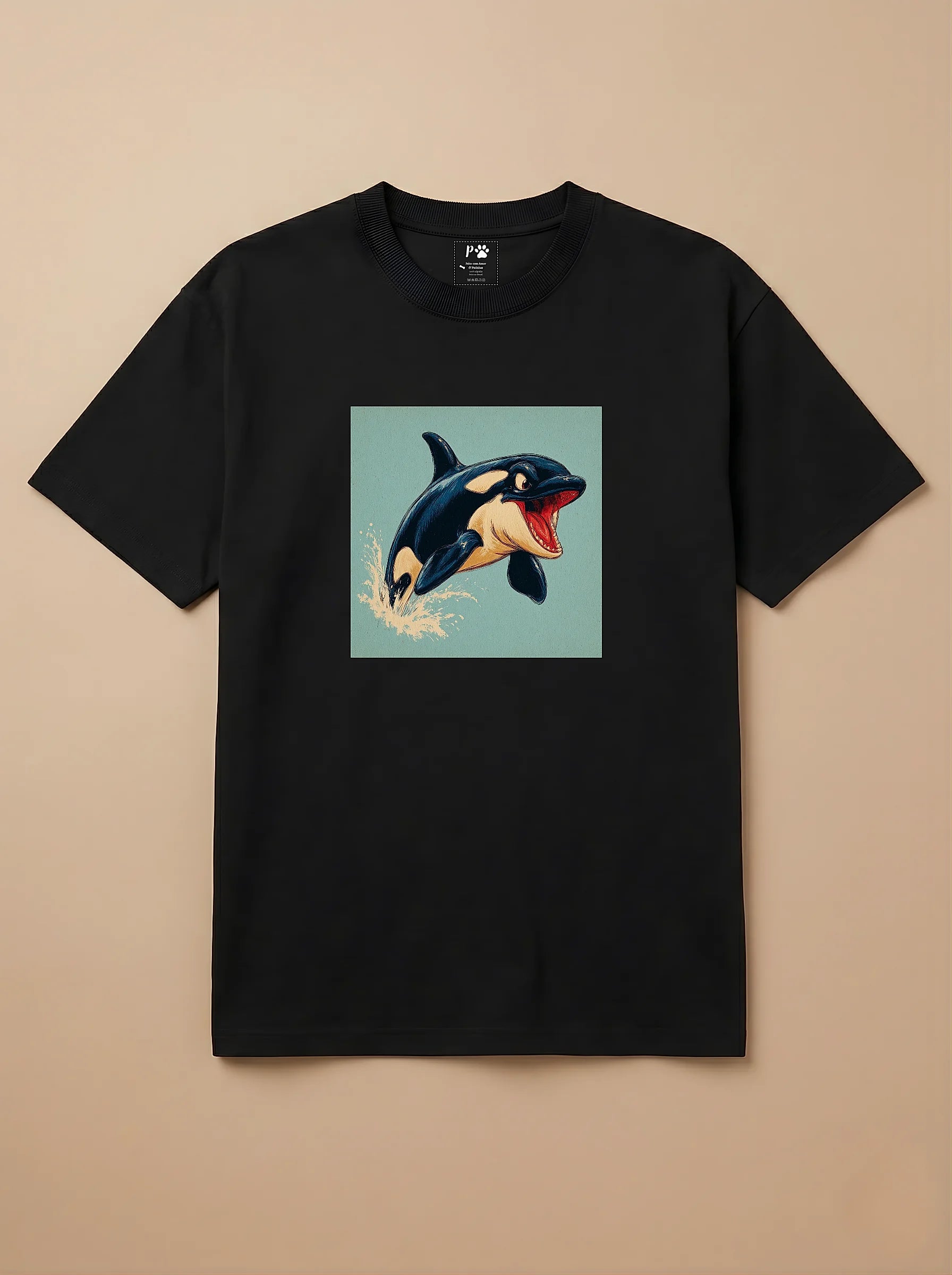 Camisa Desenho Clássico - Baleia Orca