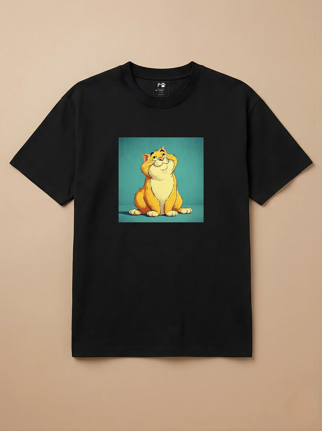 Camisa Desenho Clássico - Gato Laranja