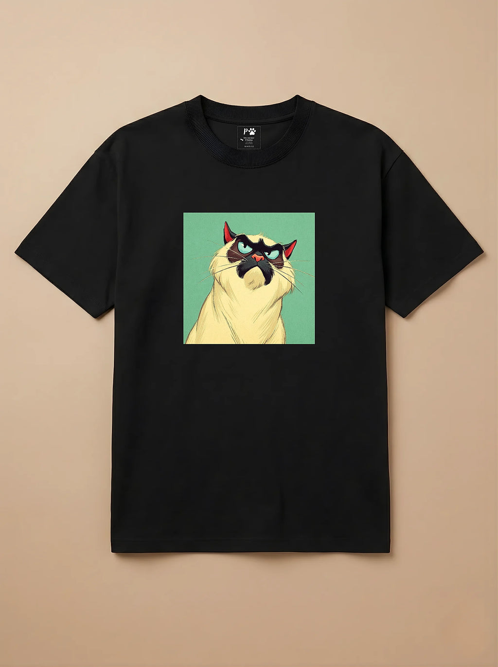 Camisa Desenho Clássico - Gato Siamês