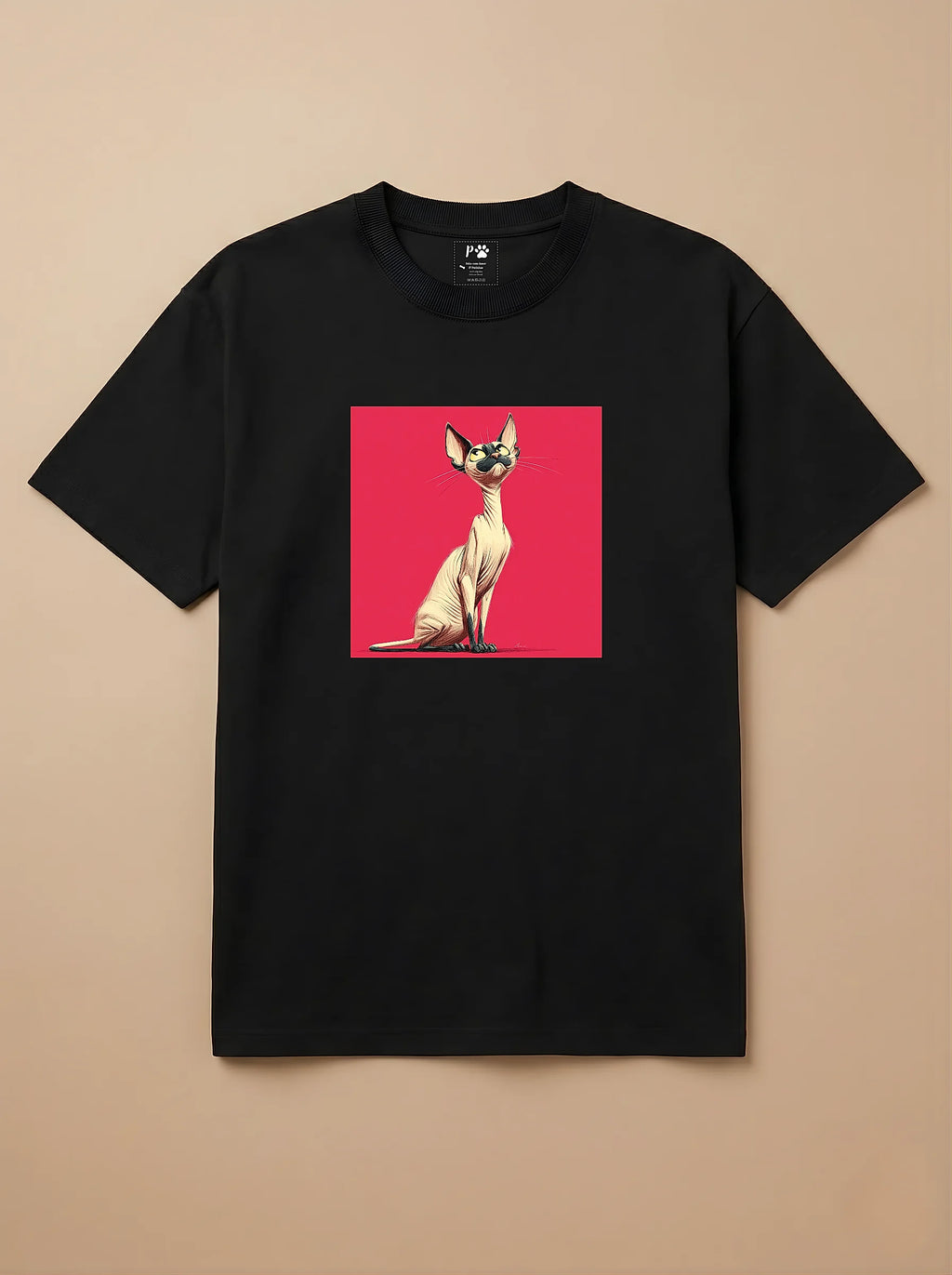 Camisa Desenho Clássico - Gato Sphynx